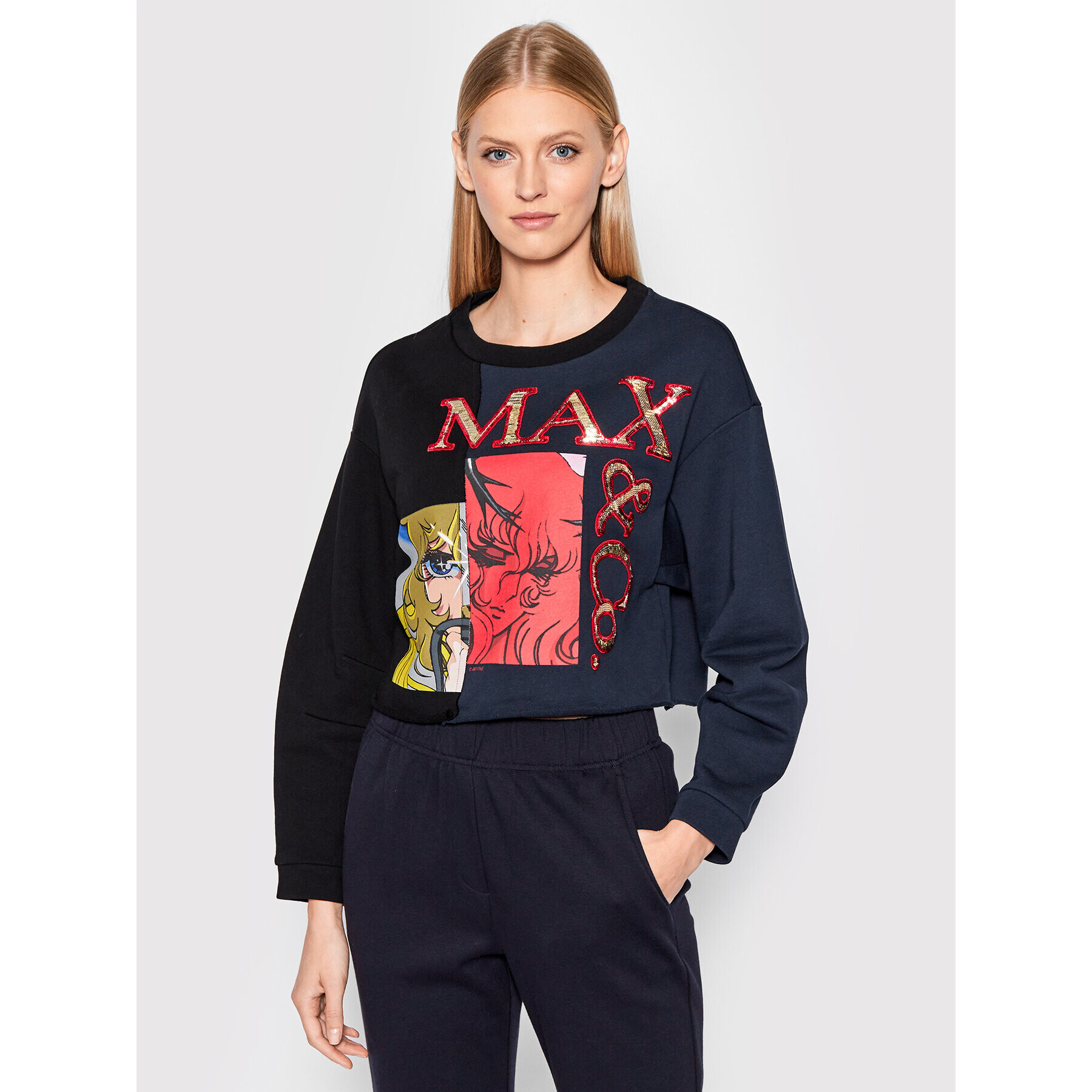 MAX&Co. Bluză Valois C9245022 Negru Relaxed Fit - Pled.ro