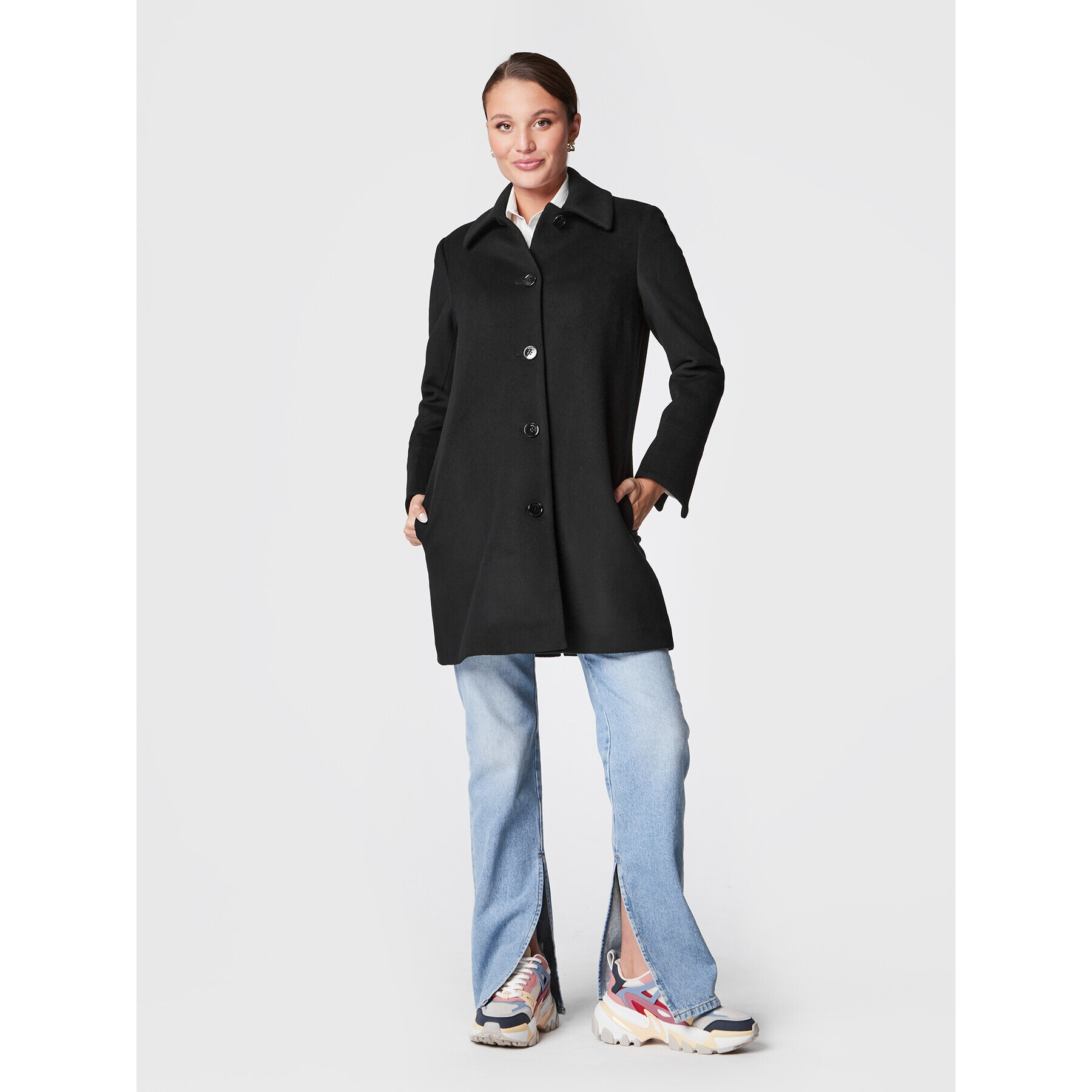 MAX&Co. Palton de lână Jet 40149622 Negru Regular Fit - Pled.ro