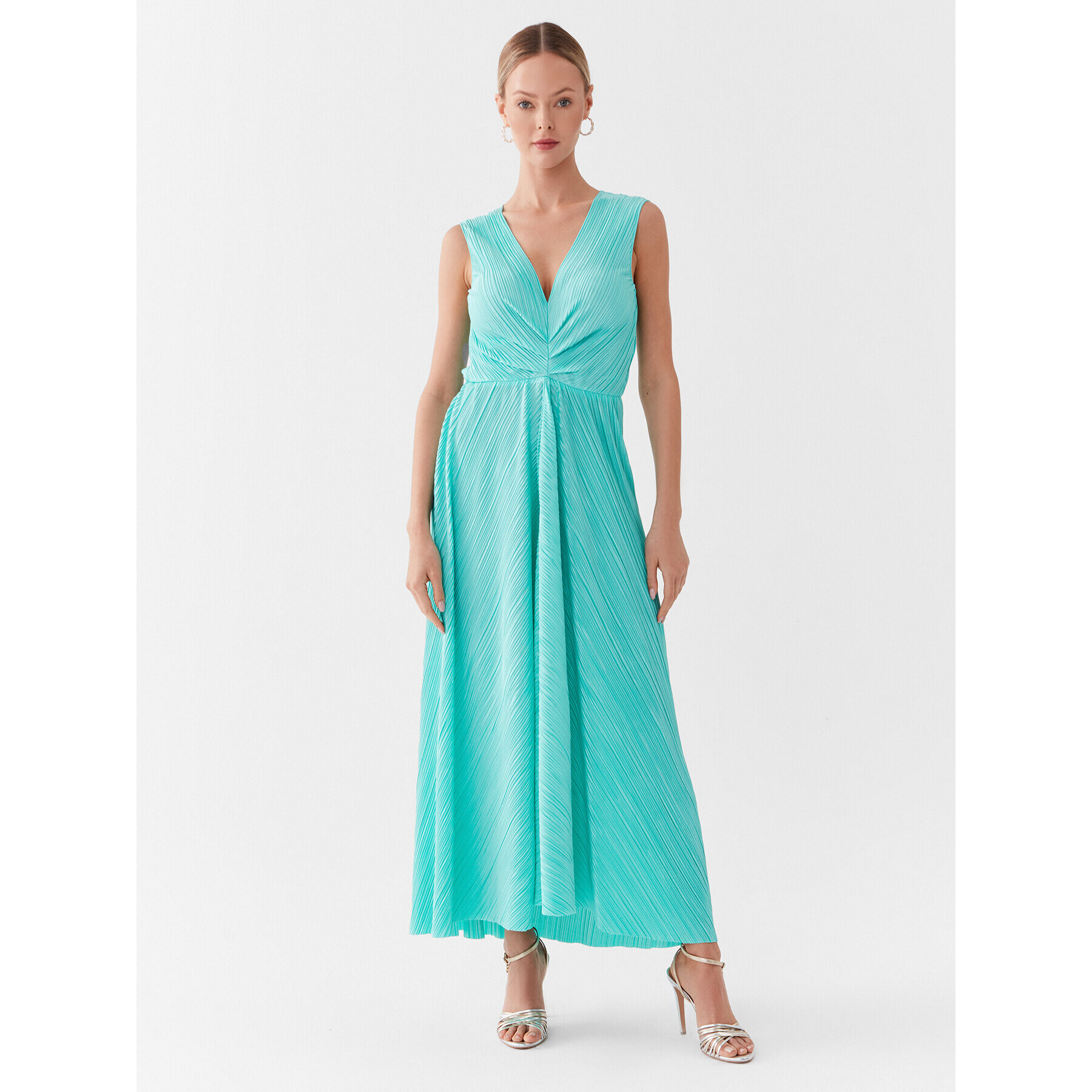 MAX&Co. Rochie cocktail Cruna 76211723 Verde Slim Fit - Pled.ro