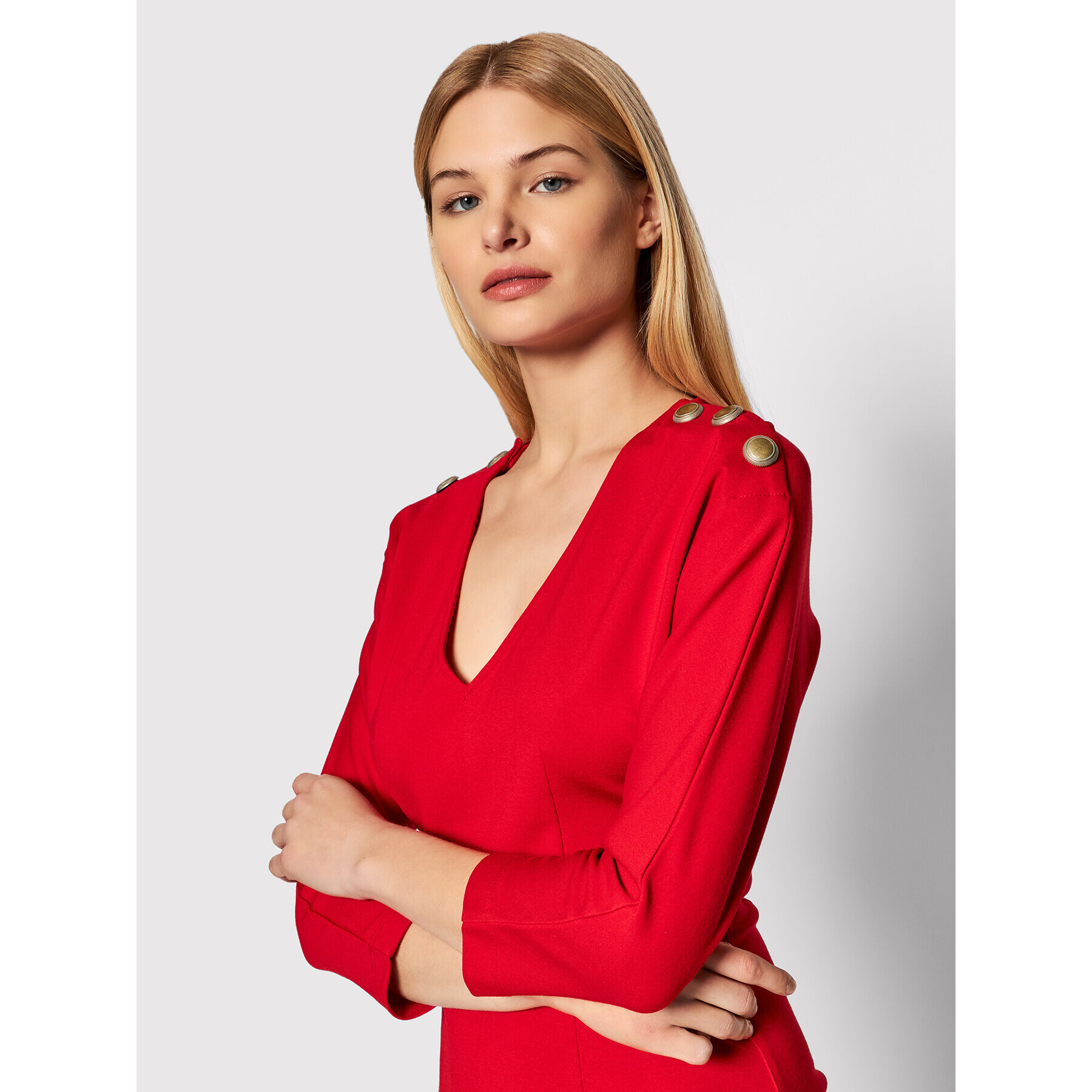 MAX&Co. Rochie de zi Dado 76219722 Roșu Slim Fit - Pled.ro