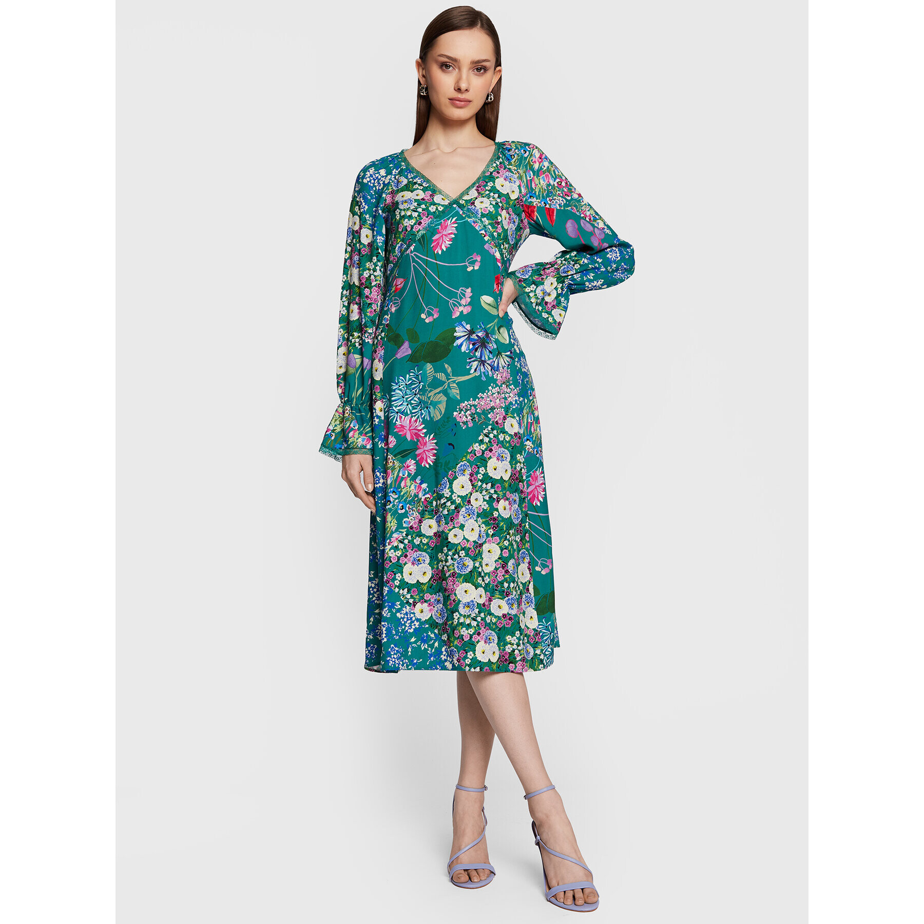 MAX&Co. Rochie de zi Tutore 72210423 Verde Regular Fit - Pled.ro