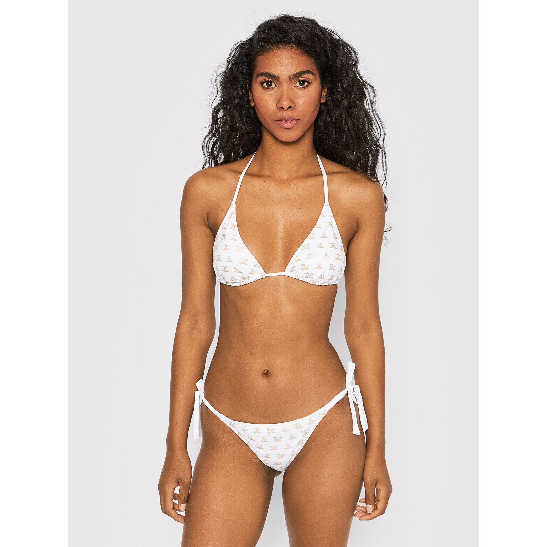 Max Mara Beachwear Bikini Ella 38311628 Alb - Pled.ro