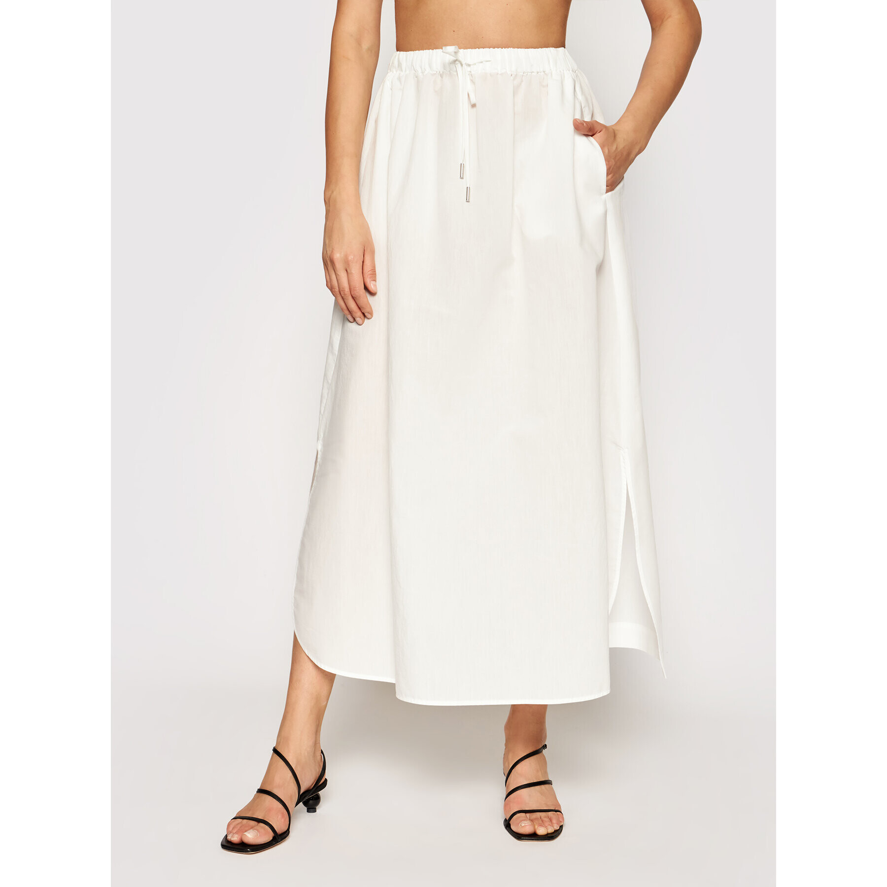 Max Mara Beachwear Fustă midi Utopico 31010118 Alb Regular Fit - Pled.ro