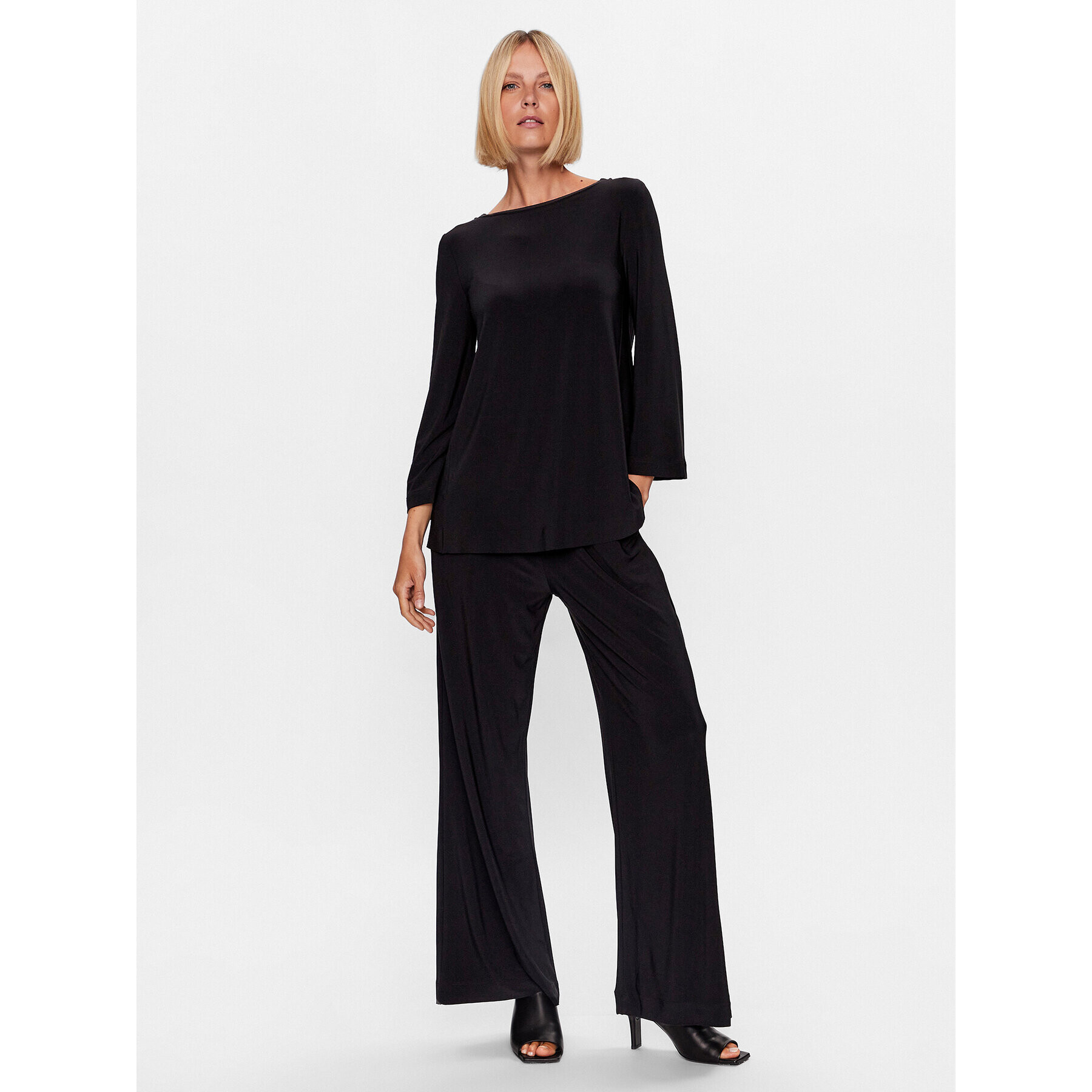 Max Mara Leisure Bluză Pampas 23394603 Negru Relaxed Fit - Pled.ro