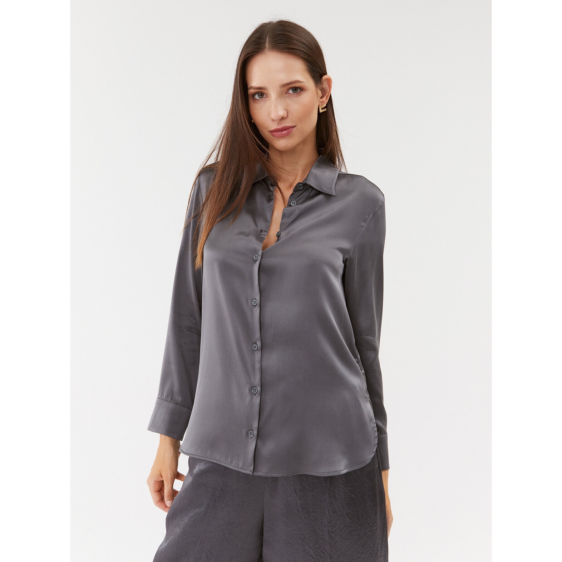 Max Mara Leisure Cămașă Ofridi 2331160136 Gri Regular Fit - Pled.ro