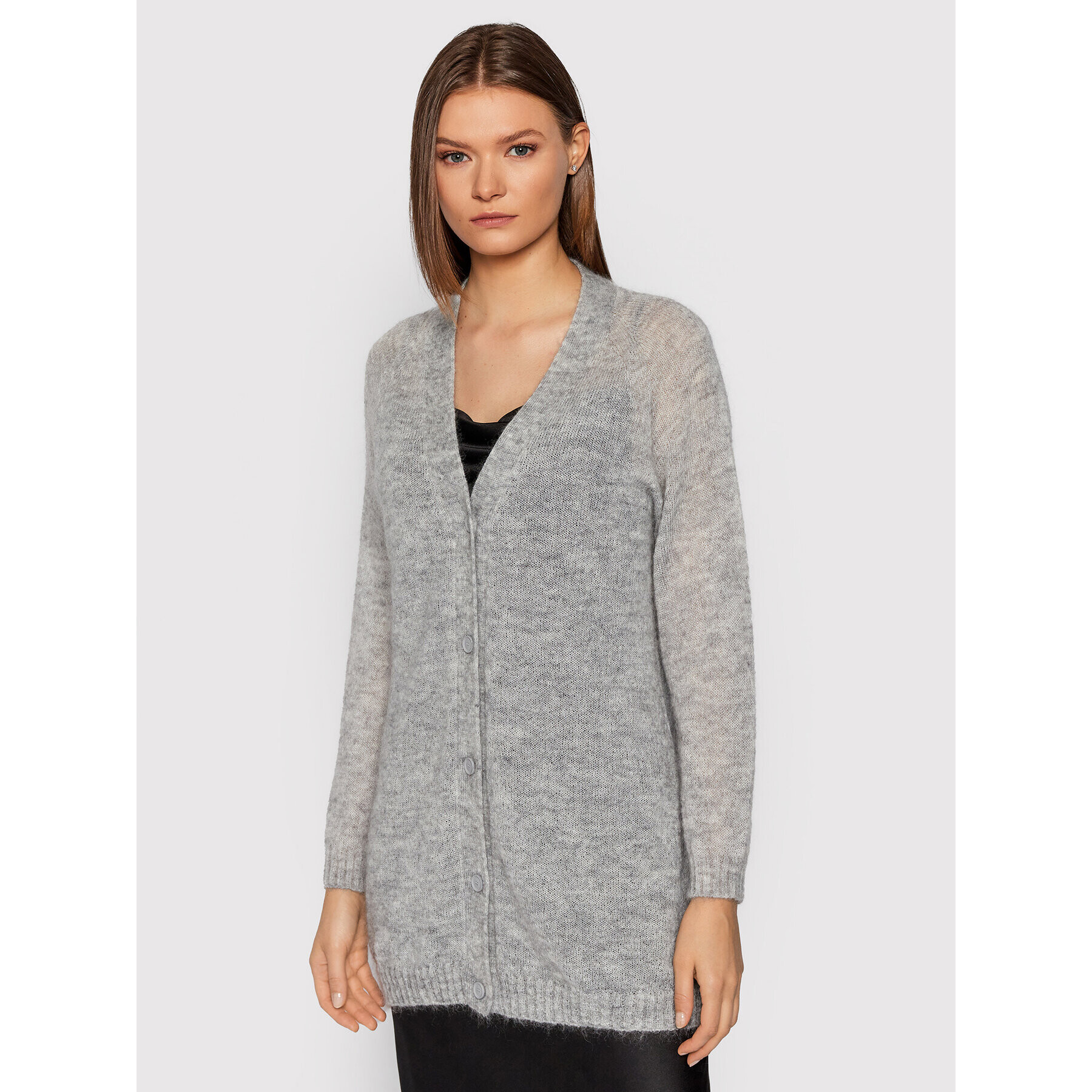 Max Mara Leisure Cardigan Corallo 33460316 Gri Regular Fit - Pled.ro