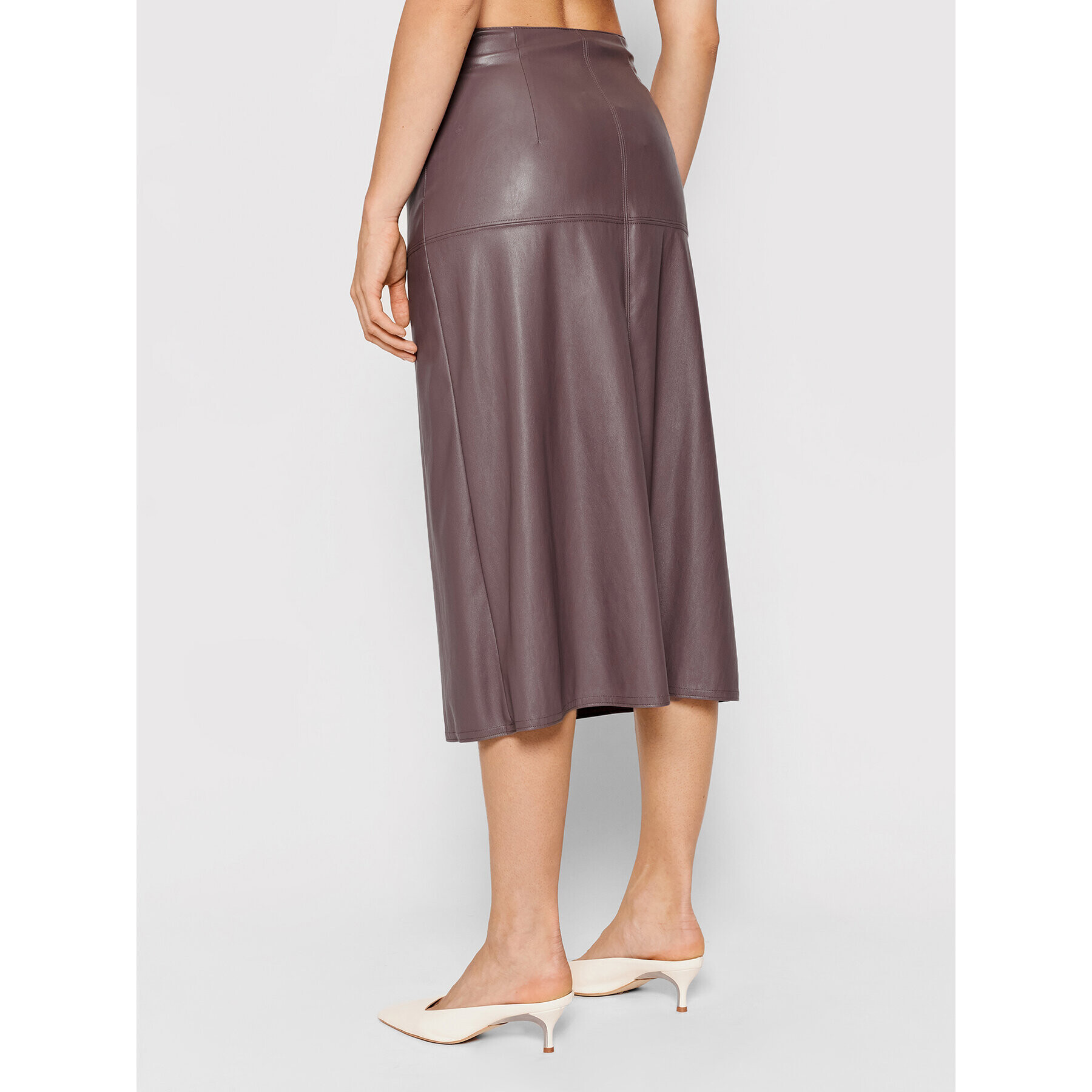 Max Mara Leisure Fustă din imitație de piele Carioca -37760416 Violet Regular Fit - Pled.ro