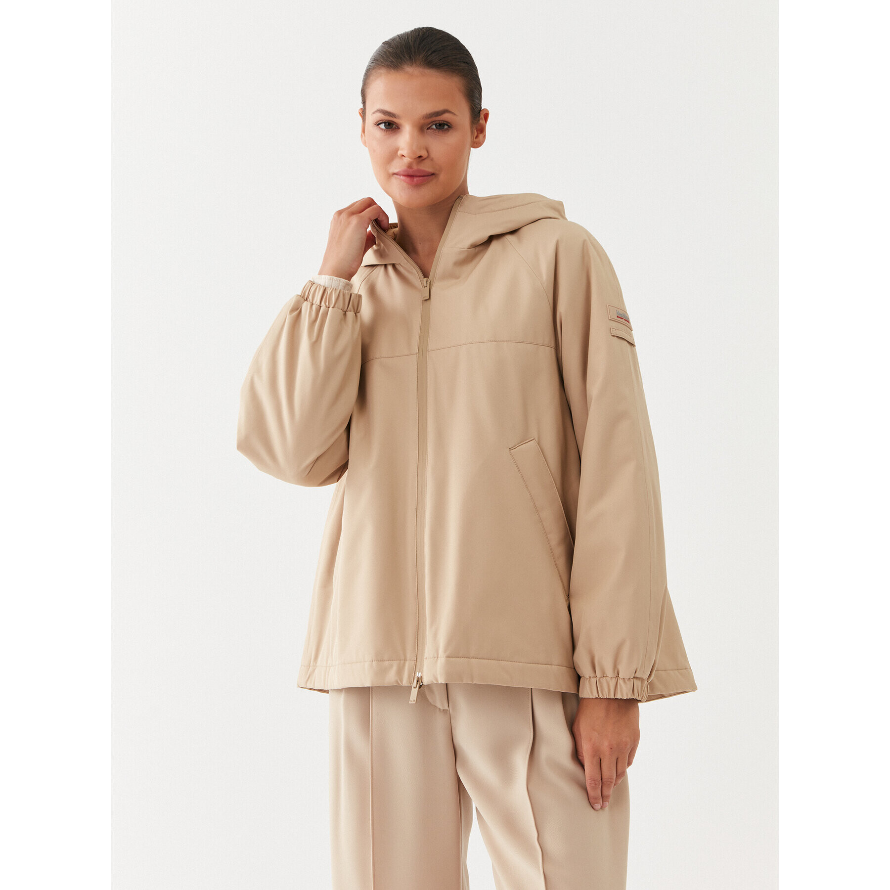 Max Mara Leisure Geacă Geode 34860126 Bej Relaxed Fit - Pled.ro