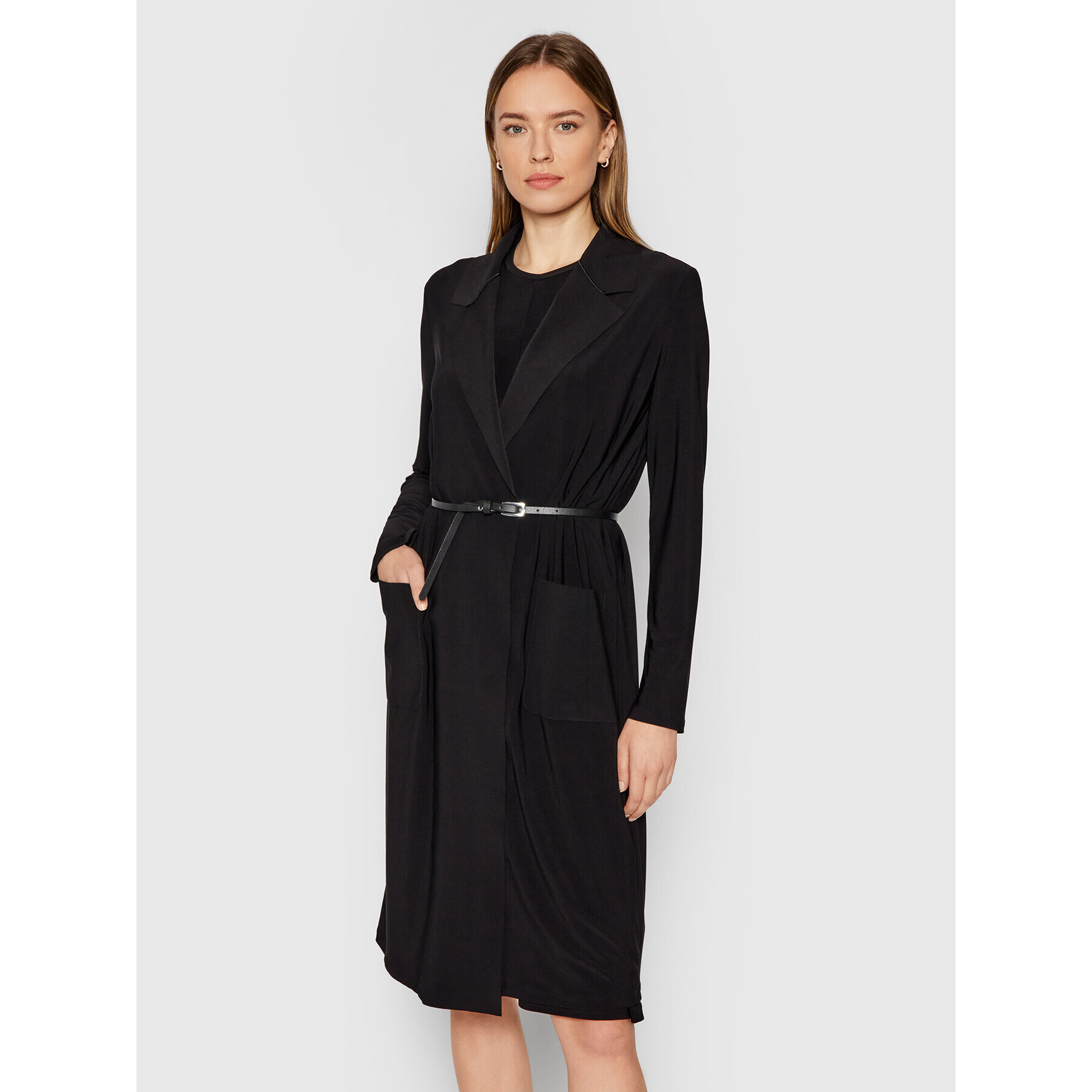 Max Mara Leisure Palton Slogan 39160116 Negru Regular Fit - Pled.ro