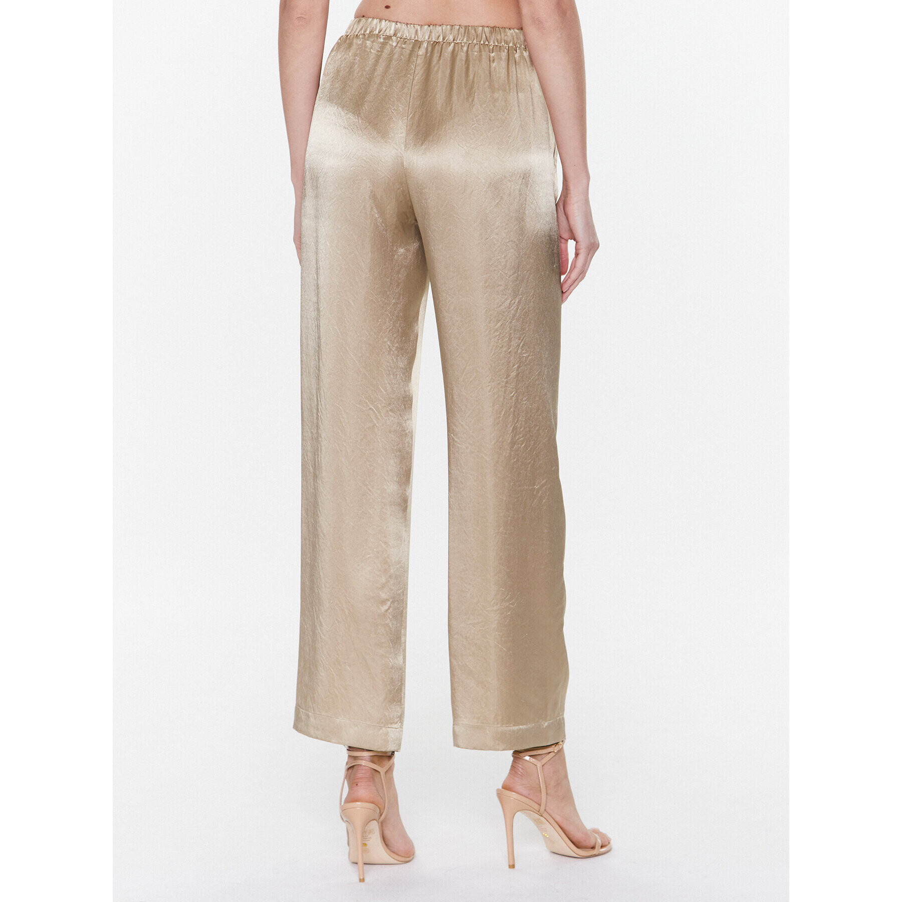 Max Mara Leisure Pantaloni din material Fischio 23313101 Auriu Relaxed Fit - Pled.ro