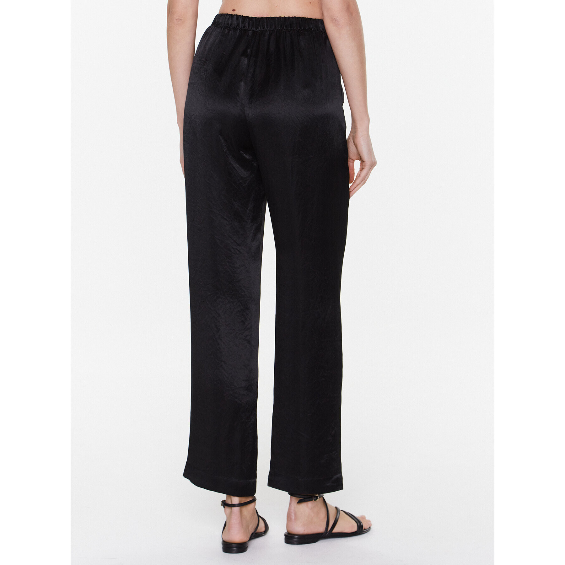 Max Mara Leisure Pantaloni din material Fischio 23313101 Negru Relaxed Fit - Pled.ro