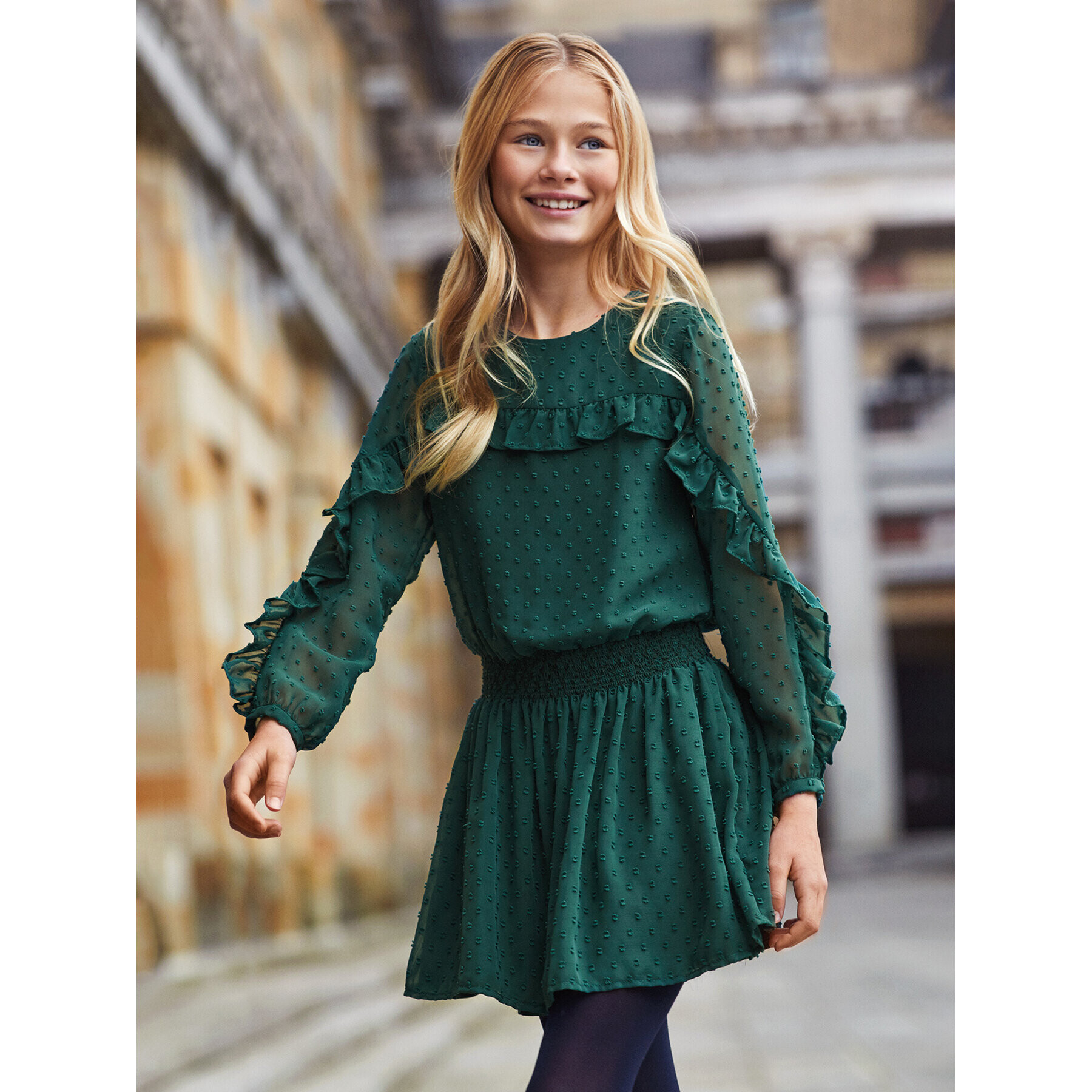 Mayoral Rochie elegantă 7935 Verde Regular Fit - Pled.ro