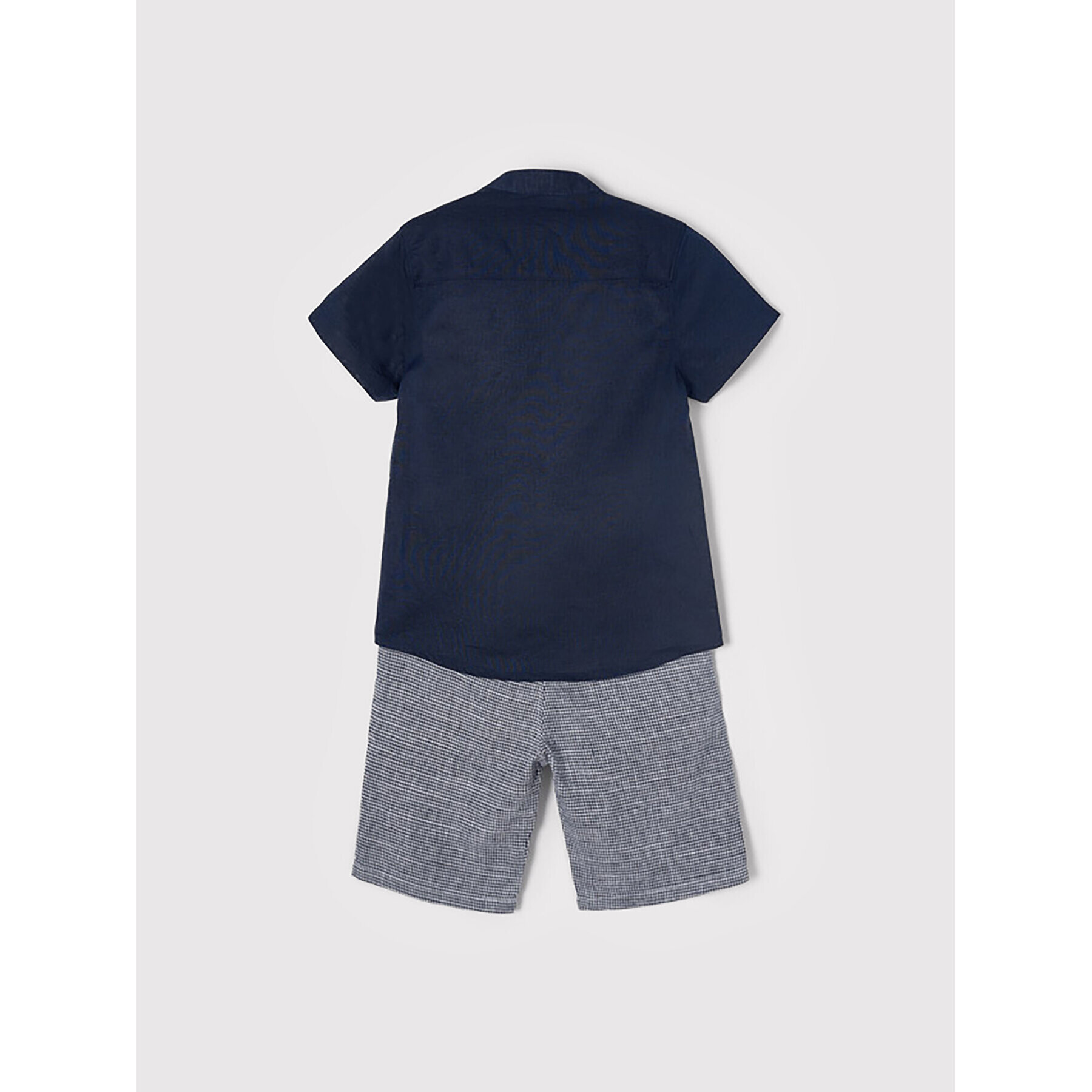 Mayoral Set cămașă și șorturi din material textil 3267 Bleumarin Regular Fit - Pled.ro