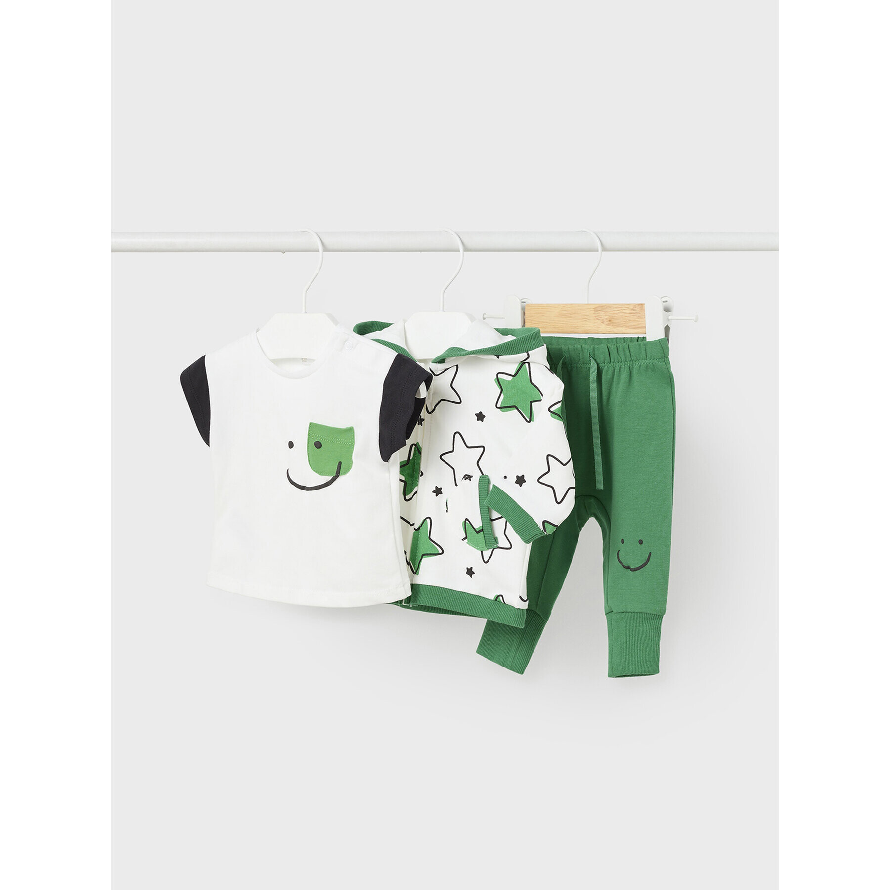 Mayoral Set tricou bluză și pantaloni 1892 Verde Regular Fit - Pled.ro