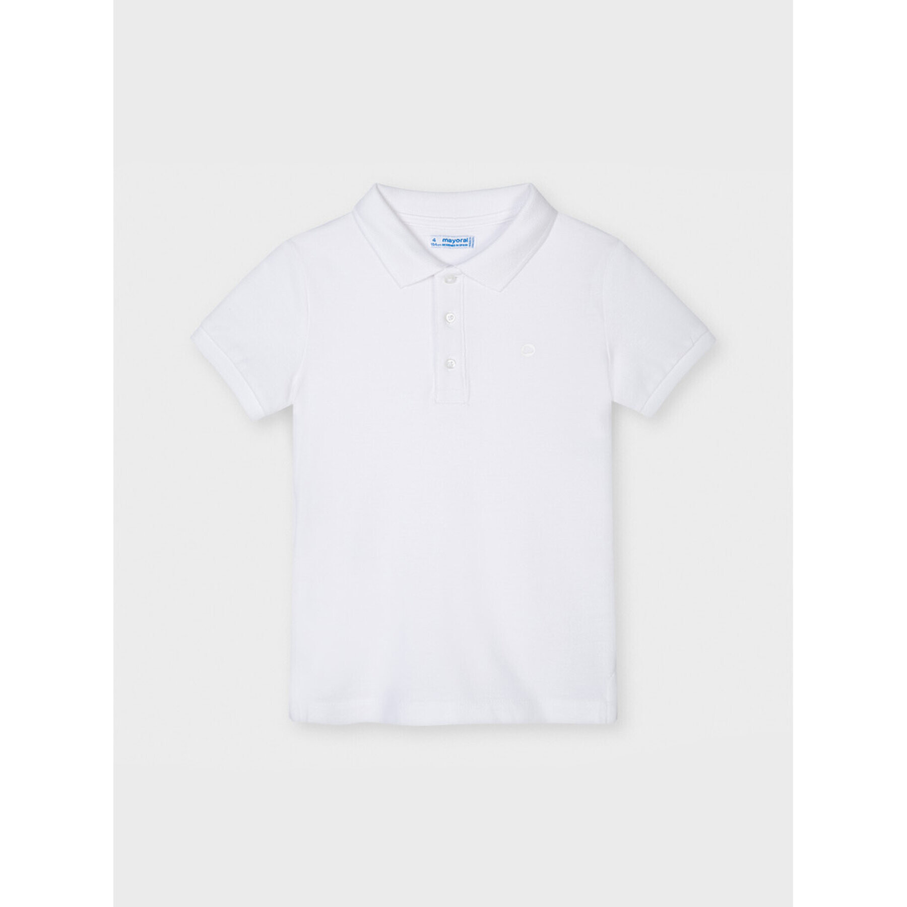 Mayoral Tricou polo 150 Alb Regular Fit - Pled.ro