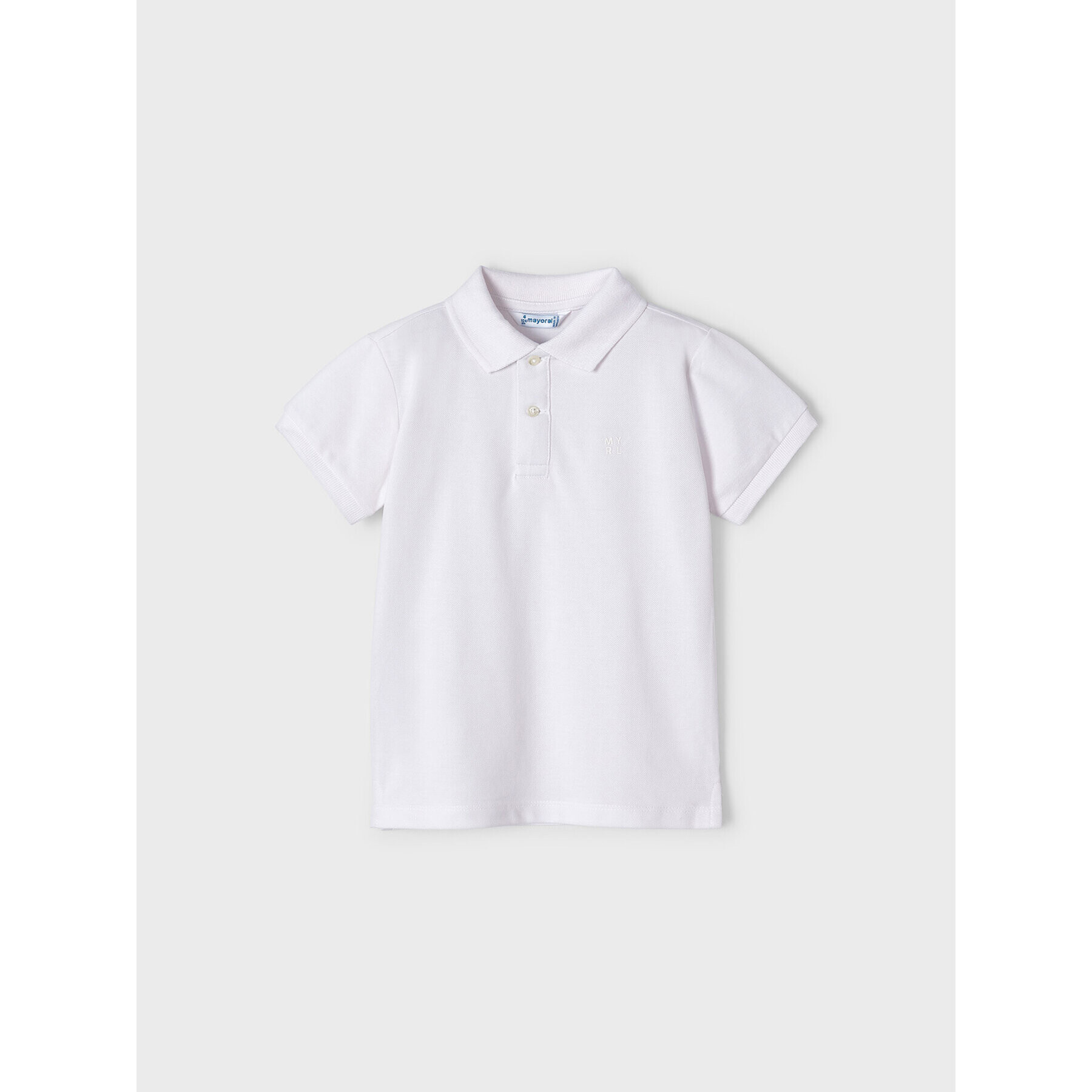 Mayoral Tricou polo 150 Alb Regular Fit - Pled.ro