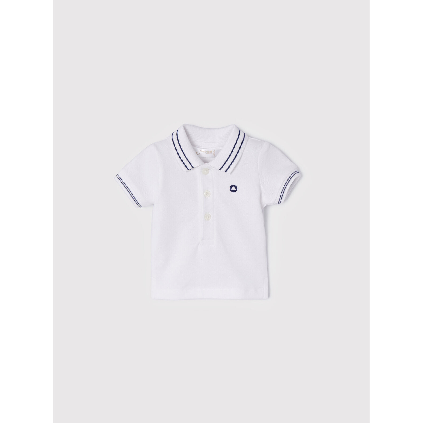 Mayoral Tricou polo 190 Alb Regular Fit - Pled.ro