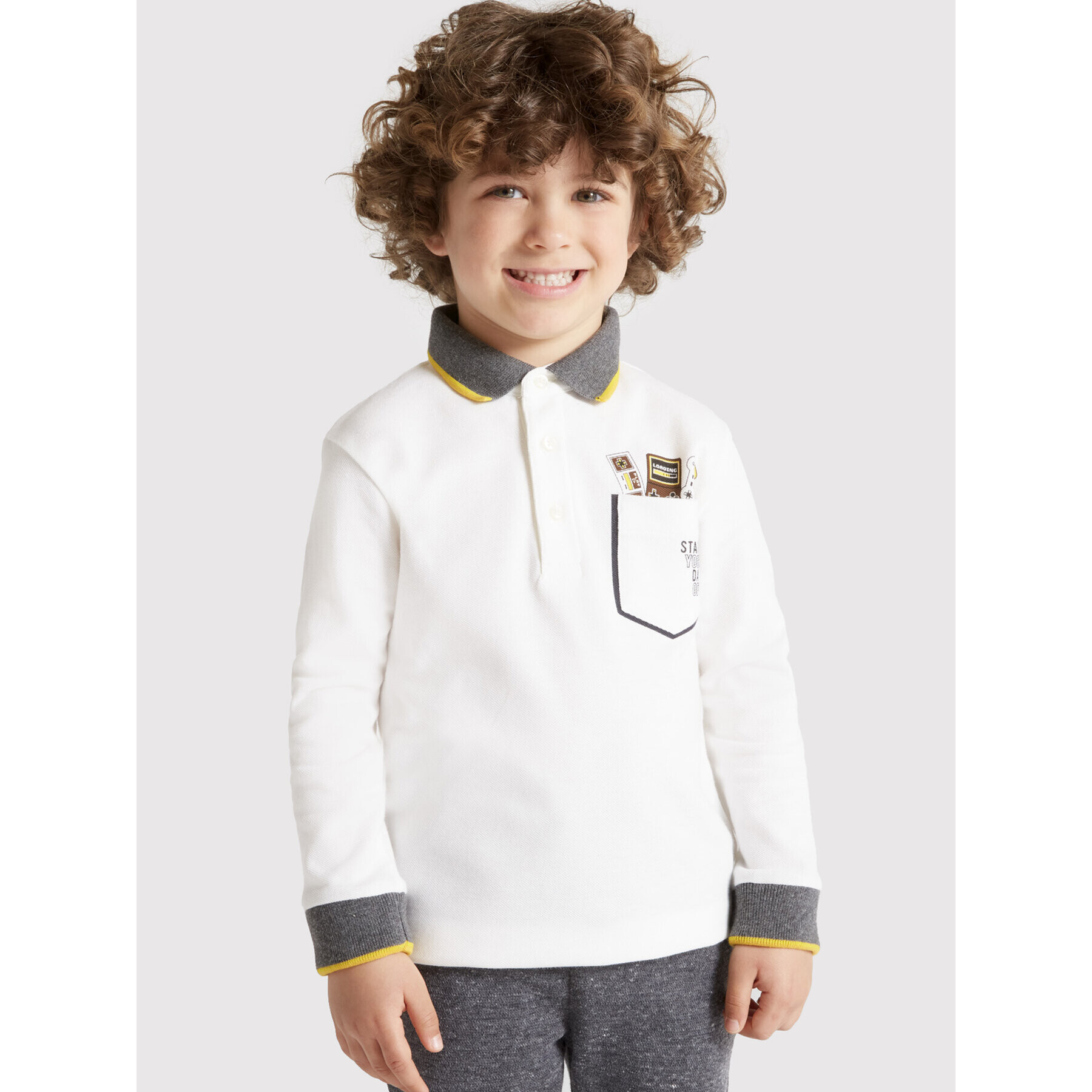 Mayoral Tricou polo 4179 Bej Regular Fit - Pled.ro