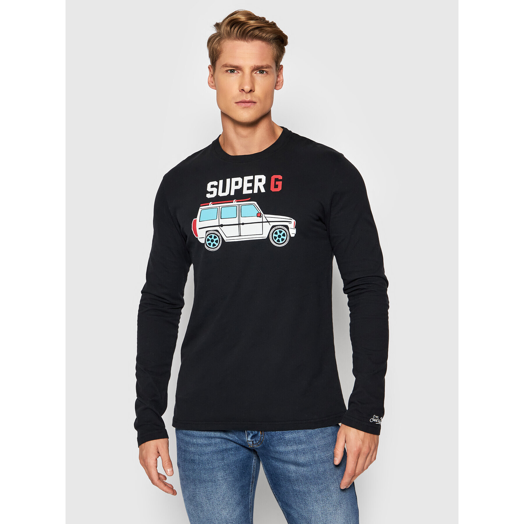 MC2 Saint Barth Longsleeve Lyon LYO0001 SUPG00 Negru Regular Fit - Pled.ro