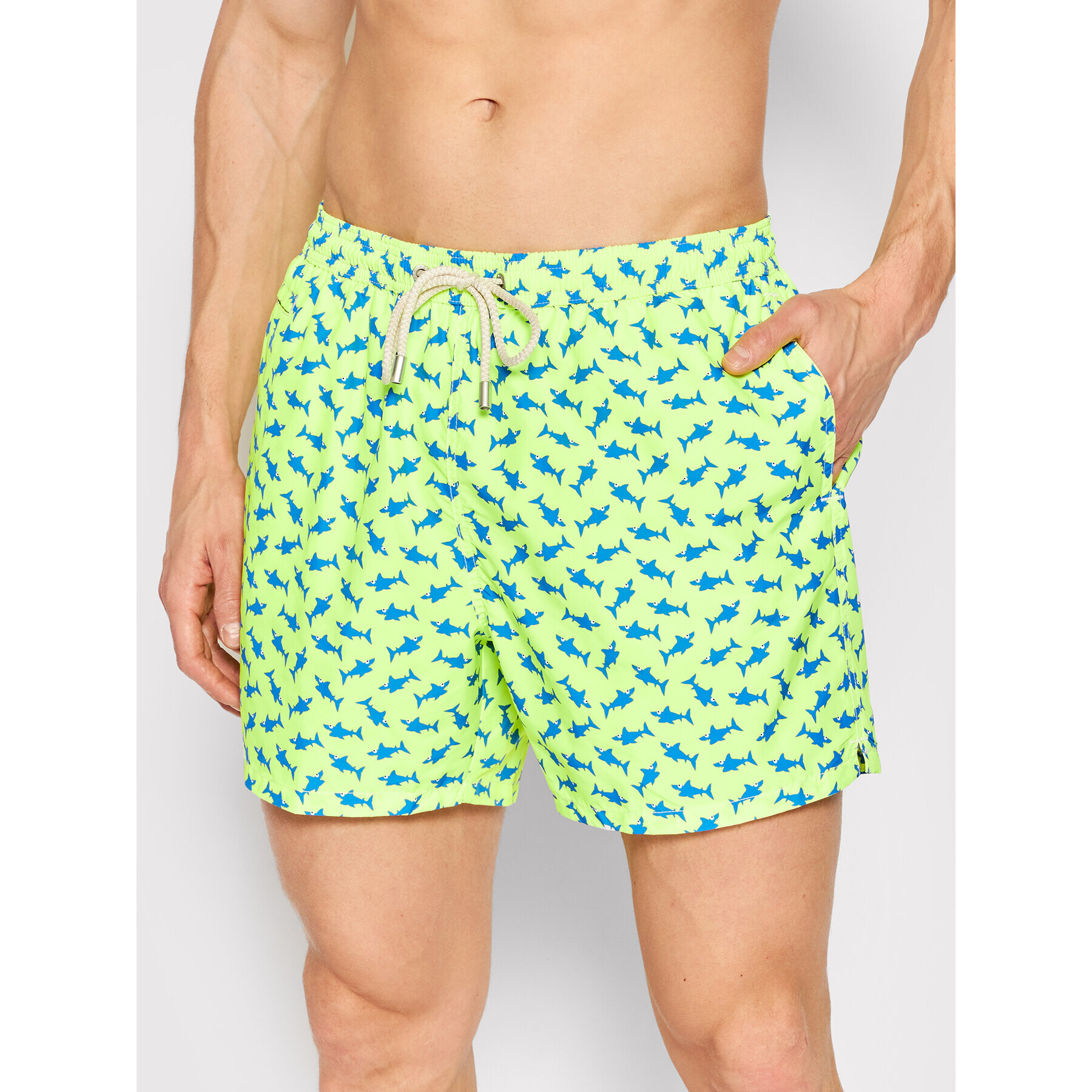 MC2 Saint Barth Pantaloni scurți pentru înot Lighting Micro Fantasy LIG0003 01396B Verde Regular Fit - Pled.ro