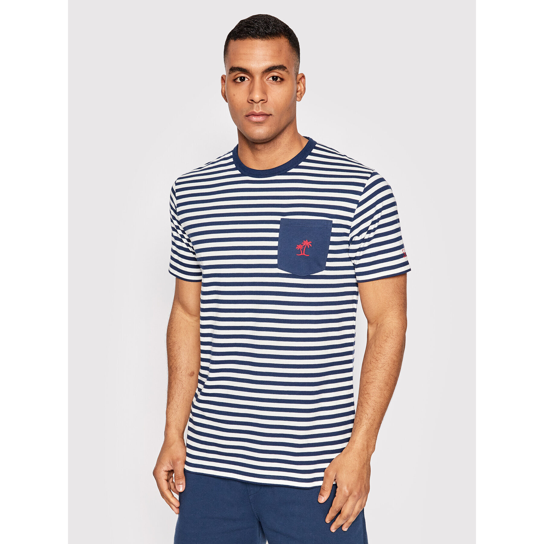 MC2 Saint Barth Tricou President PRE0001 01885B Bleumarin Regular Fit - Pled.ro