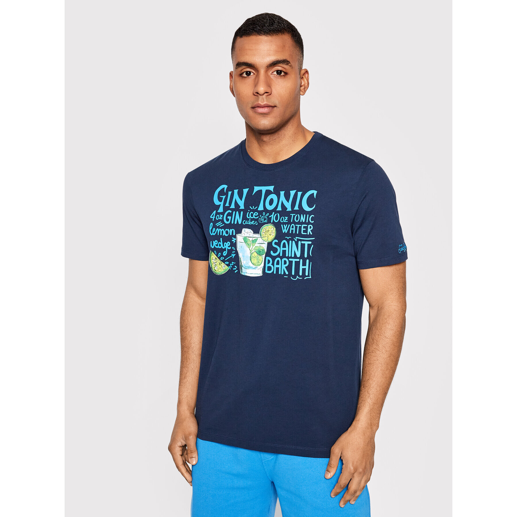 MC2 Saint Barth Tricou TSHM001 00500B Bleumarin Regular Fit - Pled.ro