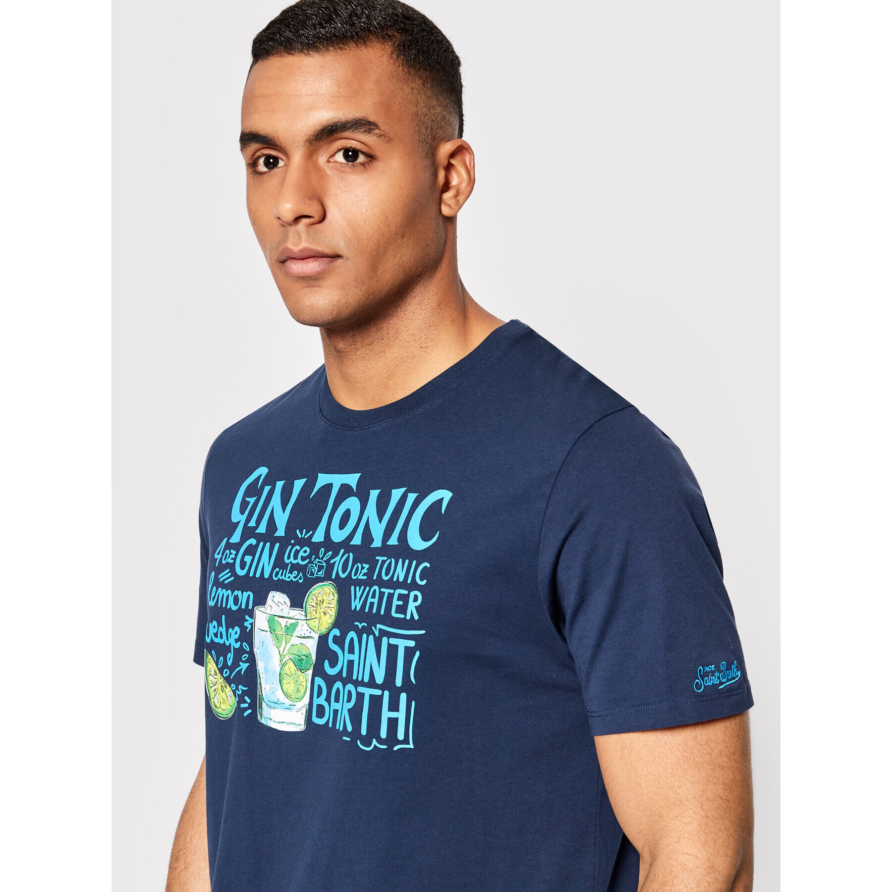 MC2 Saint Barth Tricou TSHM001 00500B Bleumarin Regular Fit - Pled.ro