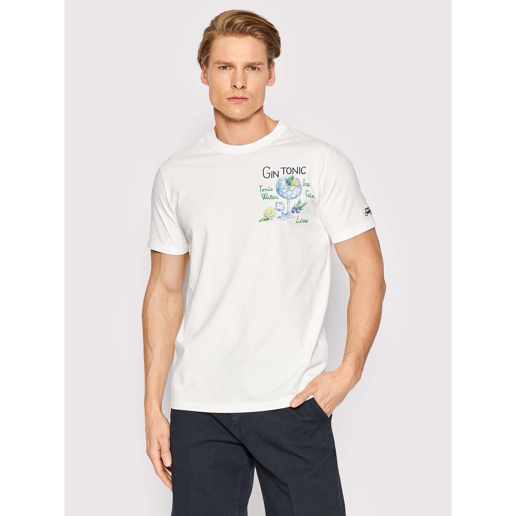 MC2 Saint Barth Tricou TSHM001 02633B Alb Regular Fit - Pled.ro