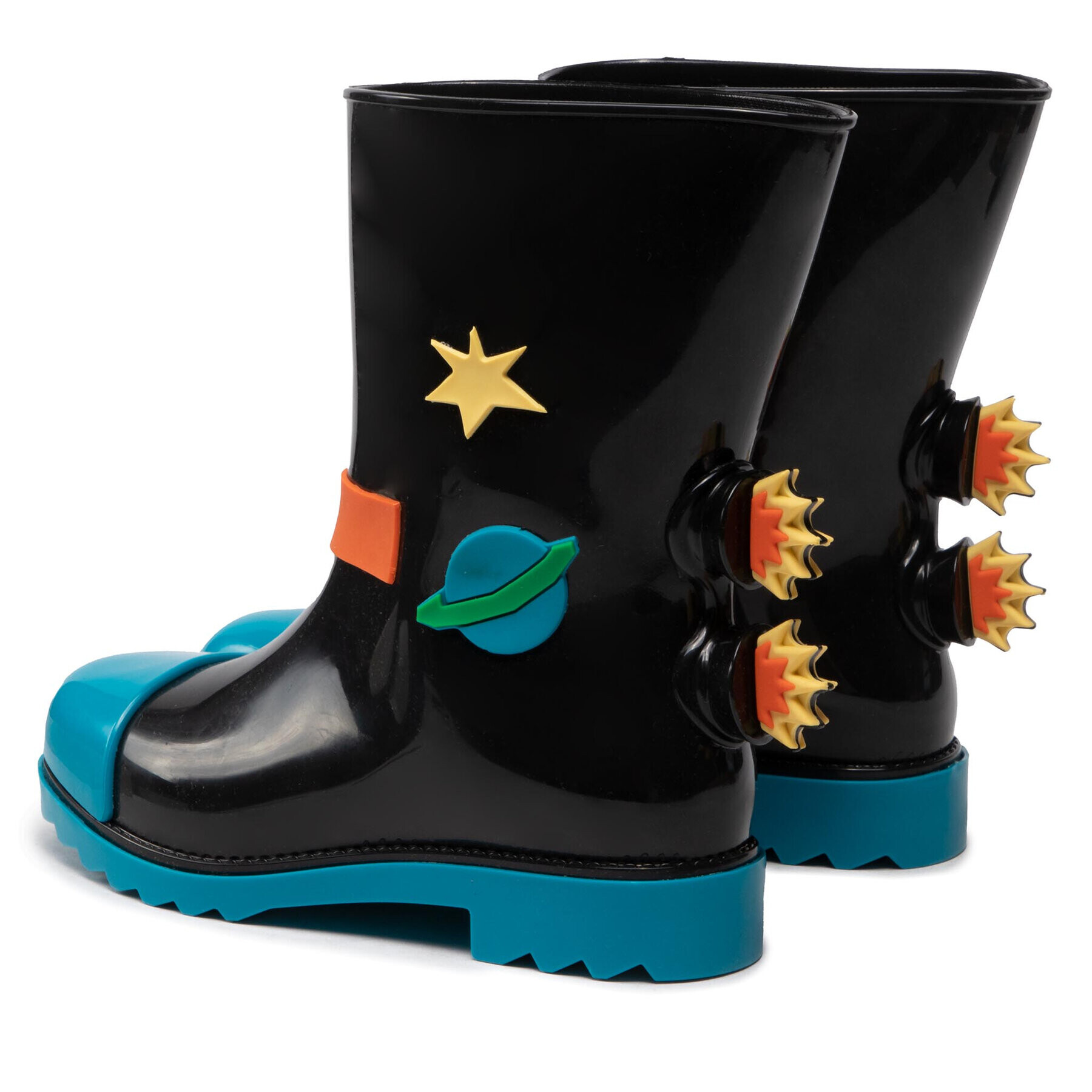 Melissa Cizme de cauciuc Mini Rain Boot + Fabula 33677 Negru - Pled.ro