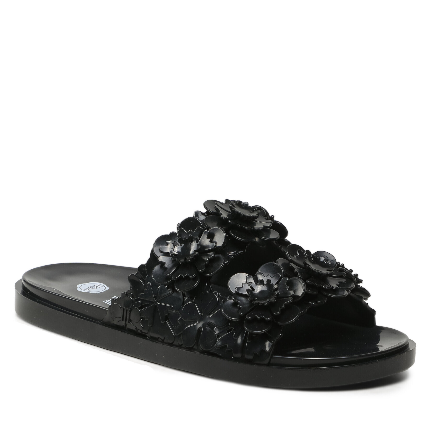 Melissa Șlapi Wide Blossom V&R Ad 33512 Negru - Pled.ro