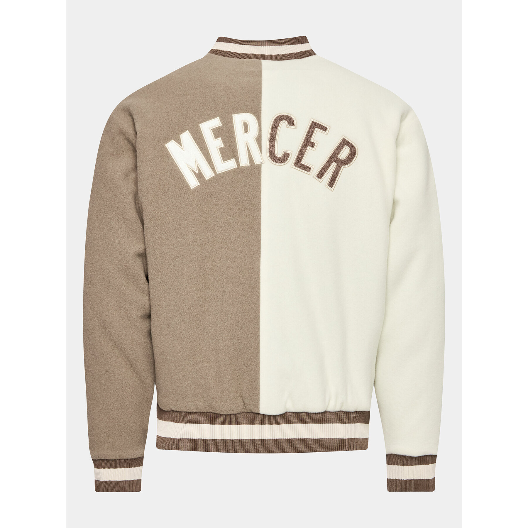 Mercer Amsterdam Geacă bomber Unisex The All Out Varsity MEAP231007 Bej Regular Fit - Pled.ro