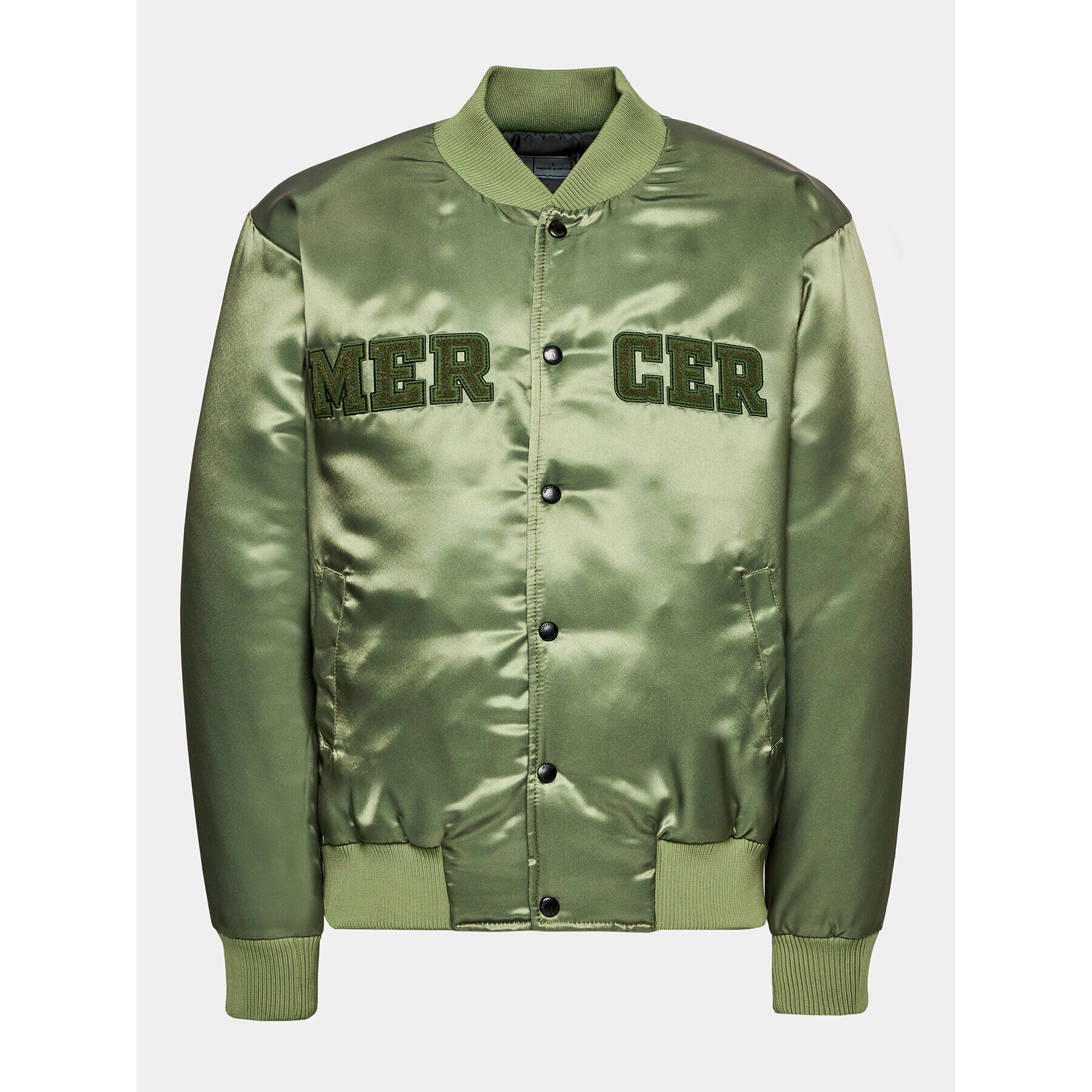 Mercer Amsterdam Geacă bomber Unisex The Varsity MEAP233003 Verde Classic Fit - Pled.ro