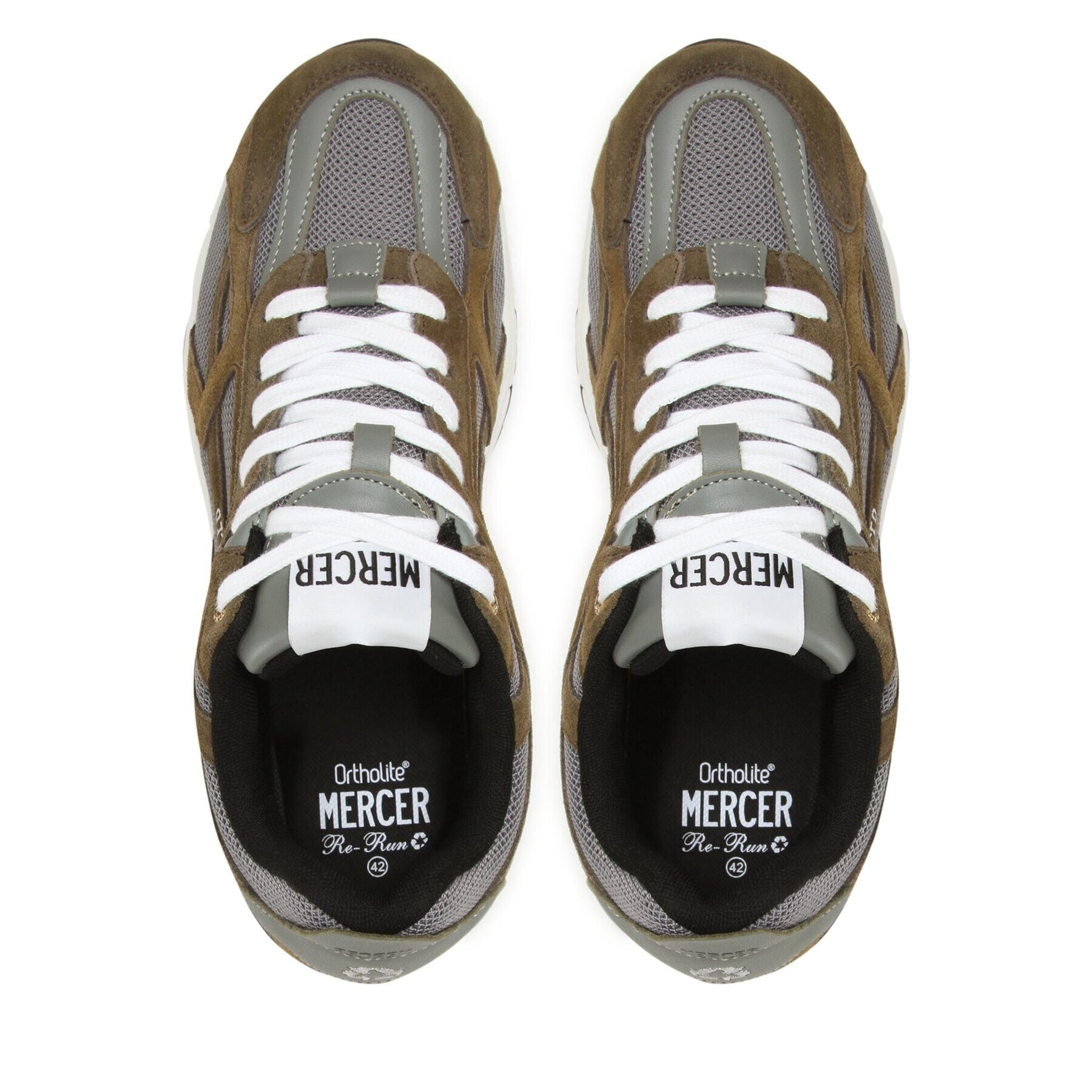 Mercer Amsterdam Sneakers The Re-Run Suede ME223012 Kaki - Pled.ro