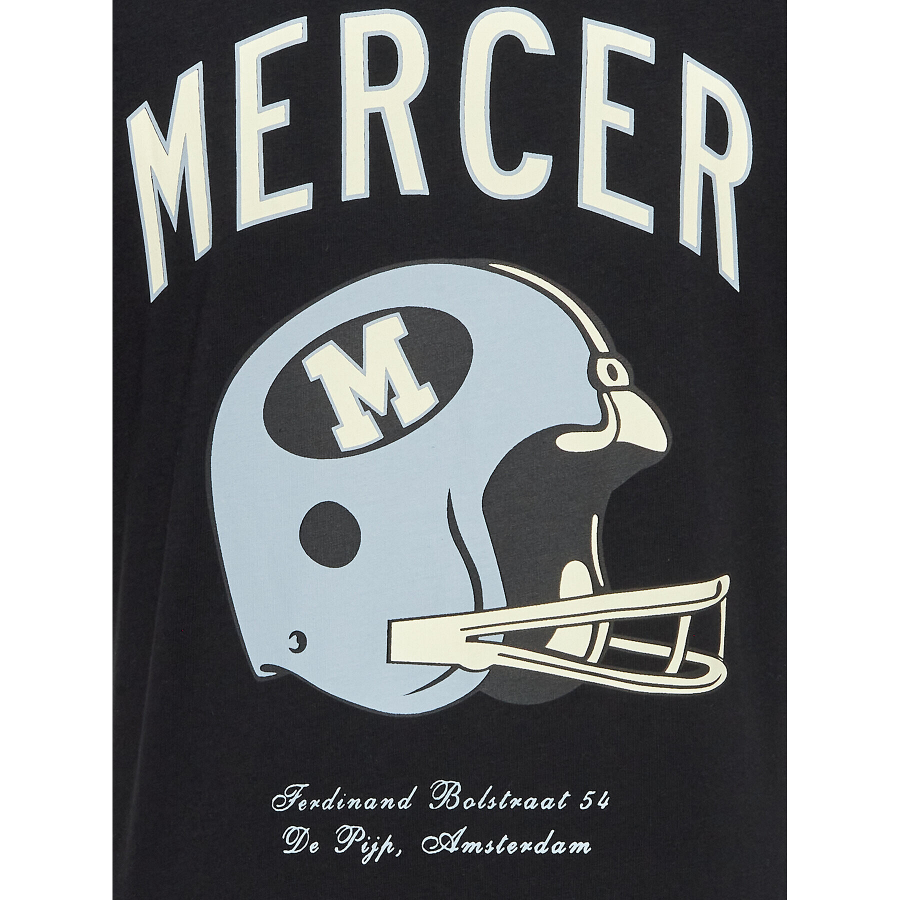 Mercer Amsterdam Tricou Unisex The Helmet MEAP231020 Negru Regular Fit - Pled.ro