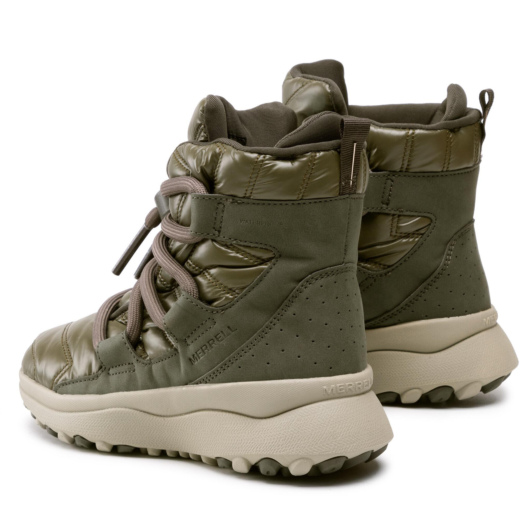 Merrell Cizme de zăpadă Cloud Puff Lce Plr Wp J004030 Verde - Pled.ro