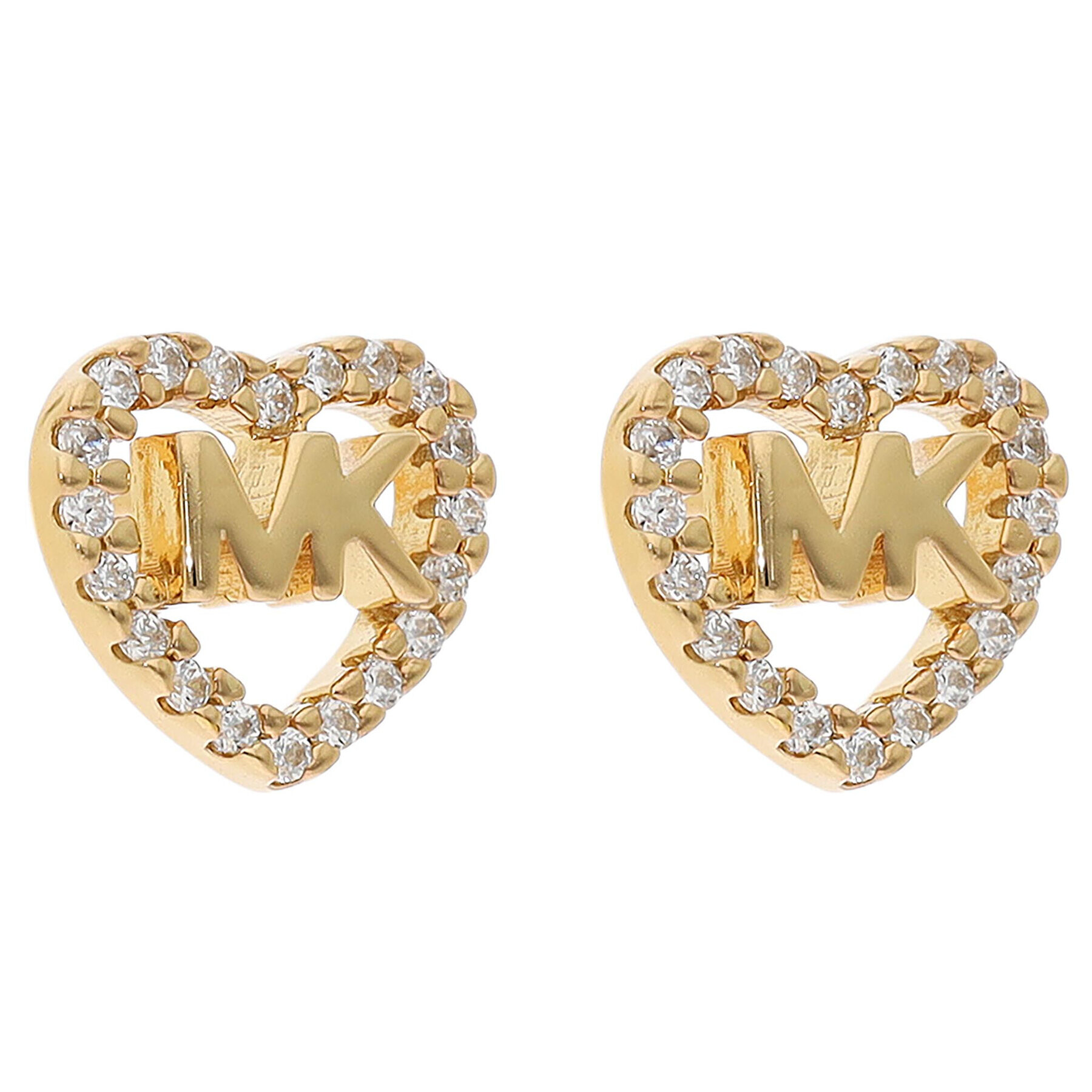 Michael Kors Cercei Logo Heart Stud MKC1243AN710 Auriu - Pled.ro