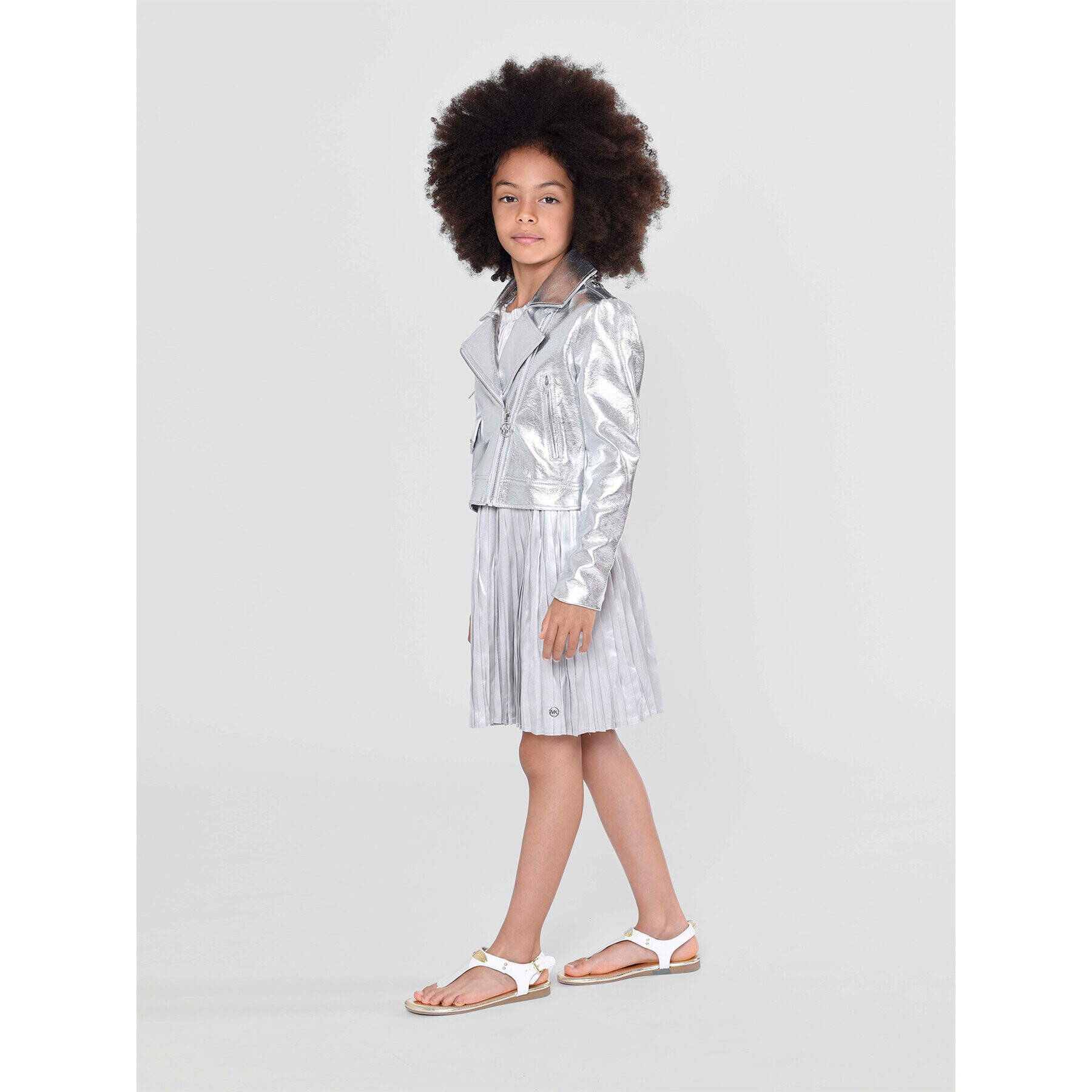 MICHAEL KORS KIDS Geacă din imitație de piele R16123 S Argintiu Regular Fit - Pled.ro