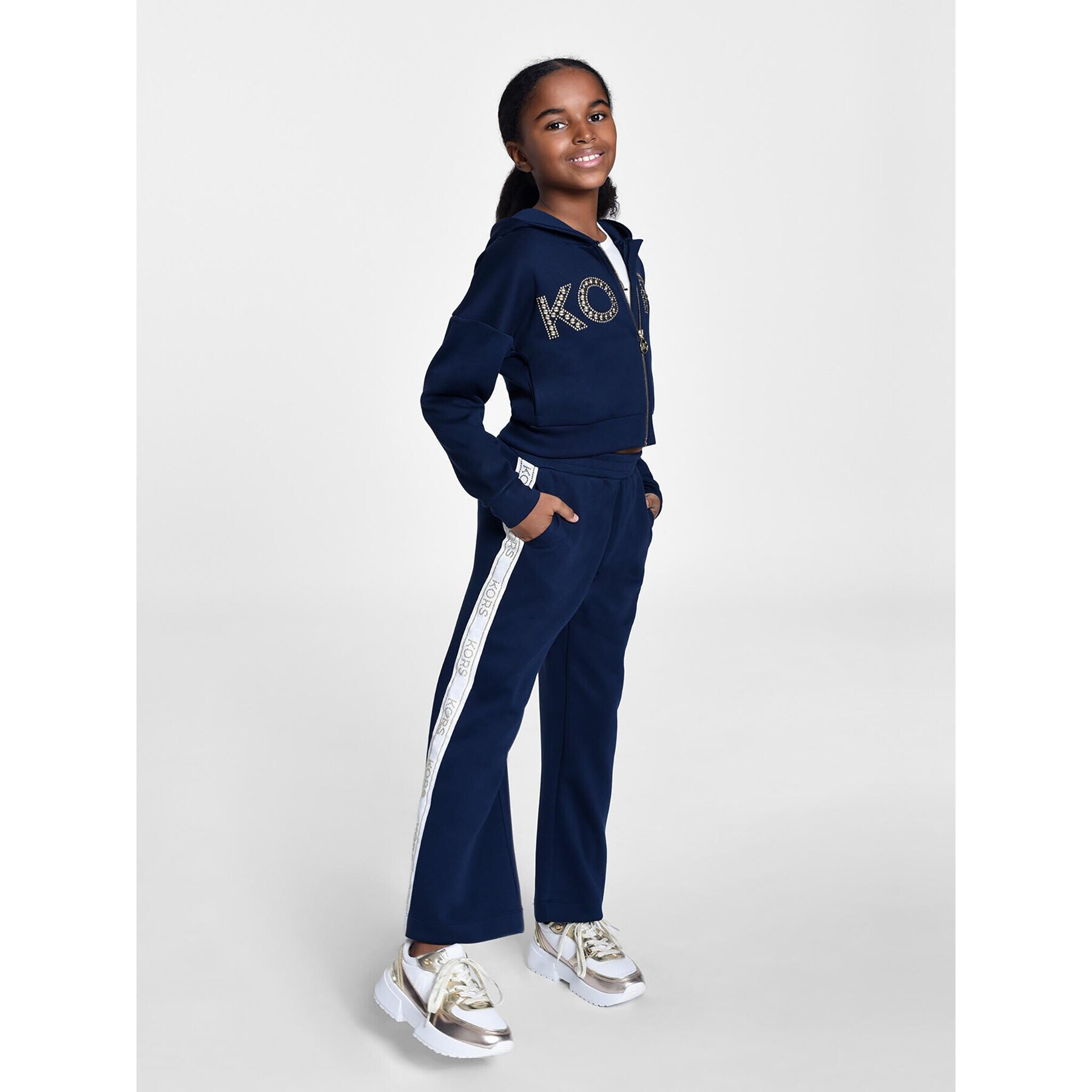 MICHAEL KORS KIDS Pantaloni trening R14158 Bleumarin Regular Fit - Pled.ro