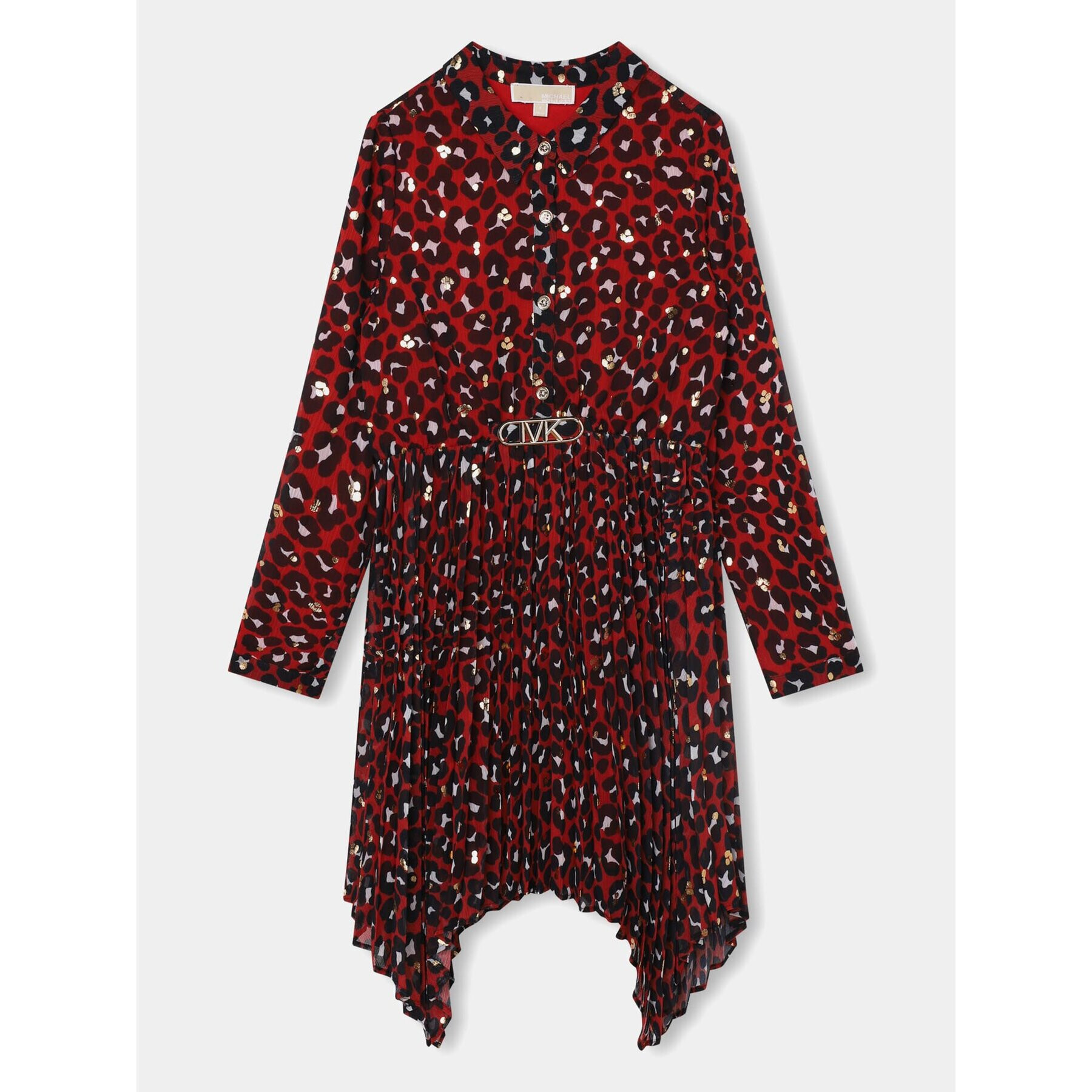 MICHAEL KORS KIDS Rochie tip cămașă R12175 Roșu Regular Fit - Pled.ro