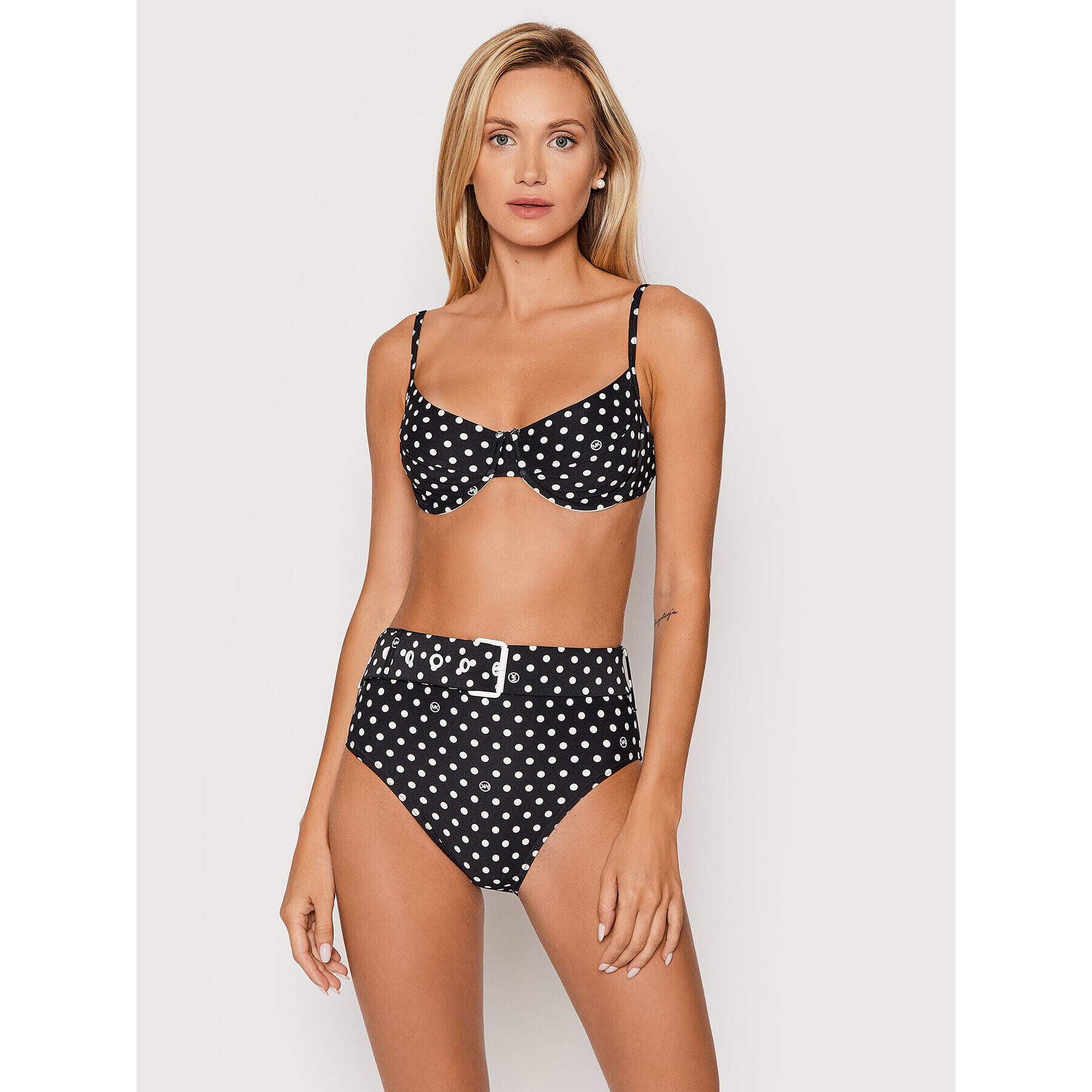 MICHAEL Michael Kors Bikini partea de jos Dot MM8C619 Negru - Pled.ro