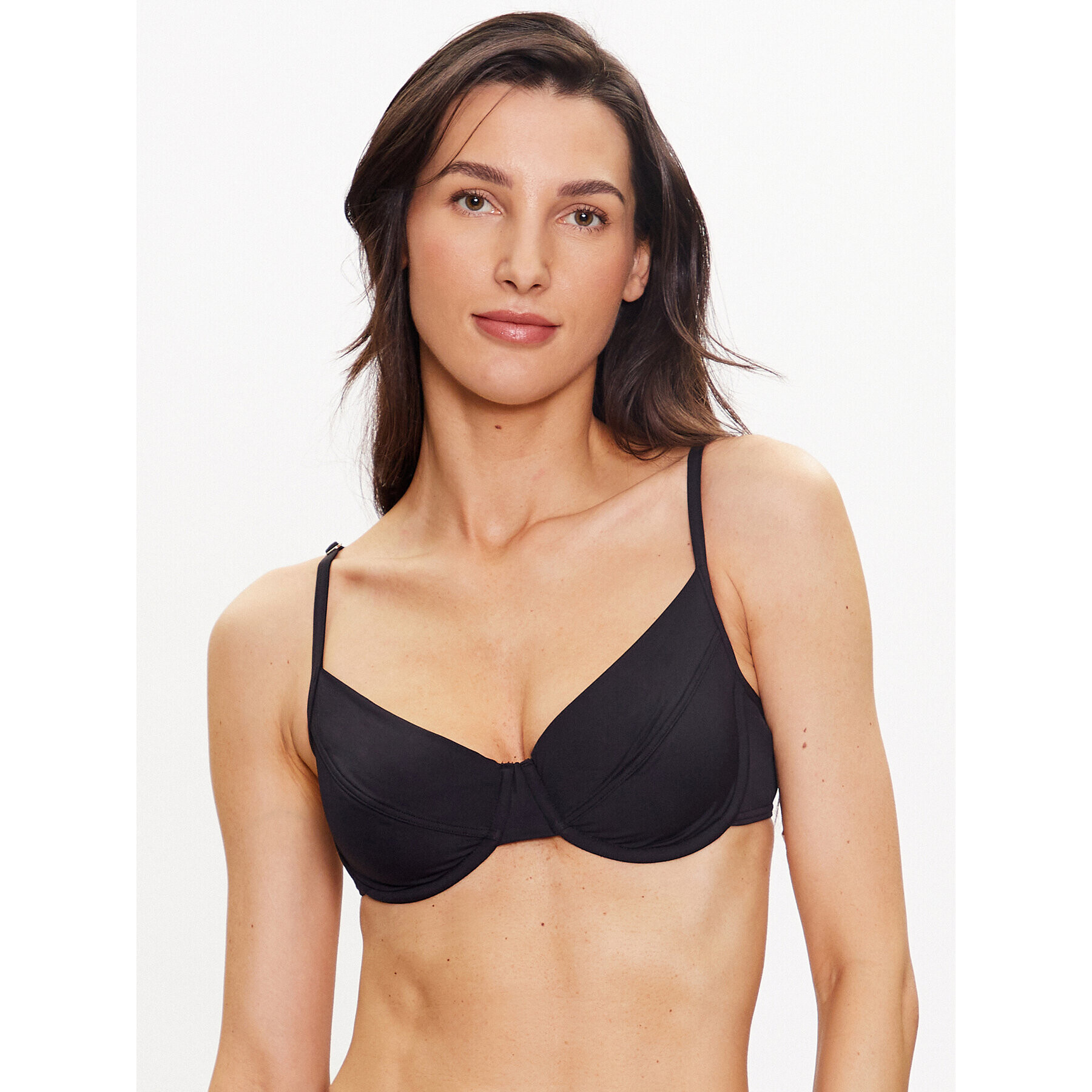 MICHAEL Michael Kors Bikini partea de sus Solids Underwire MM1N618 Negru - Pled.ro