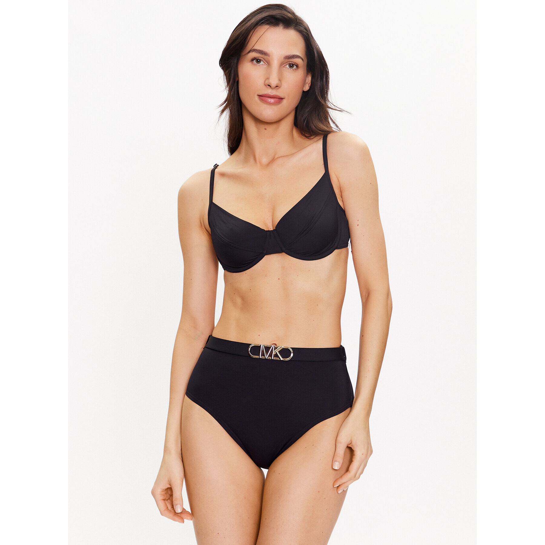 MICHAEL Michael Kors Bikini partea de sus Solids Underwire MM1N618 Negru - Pled.ro