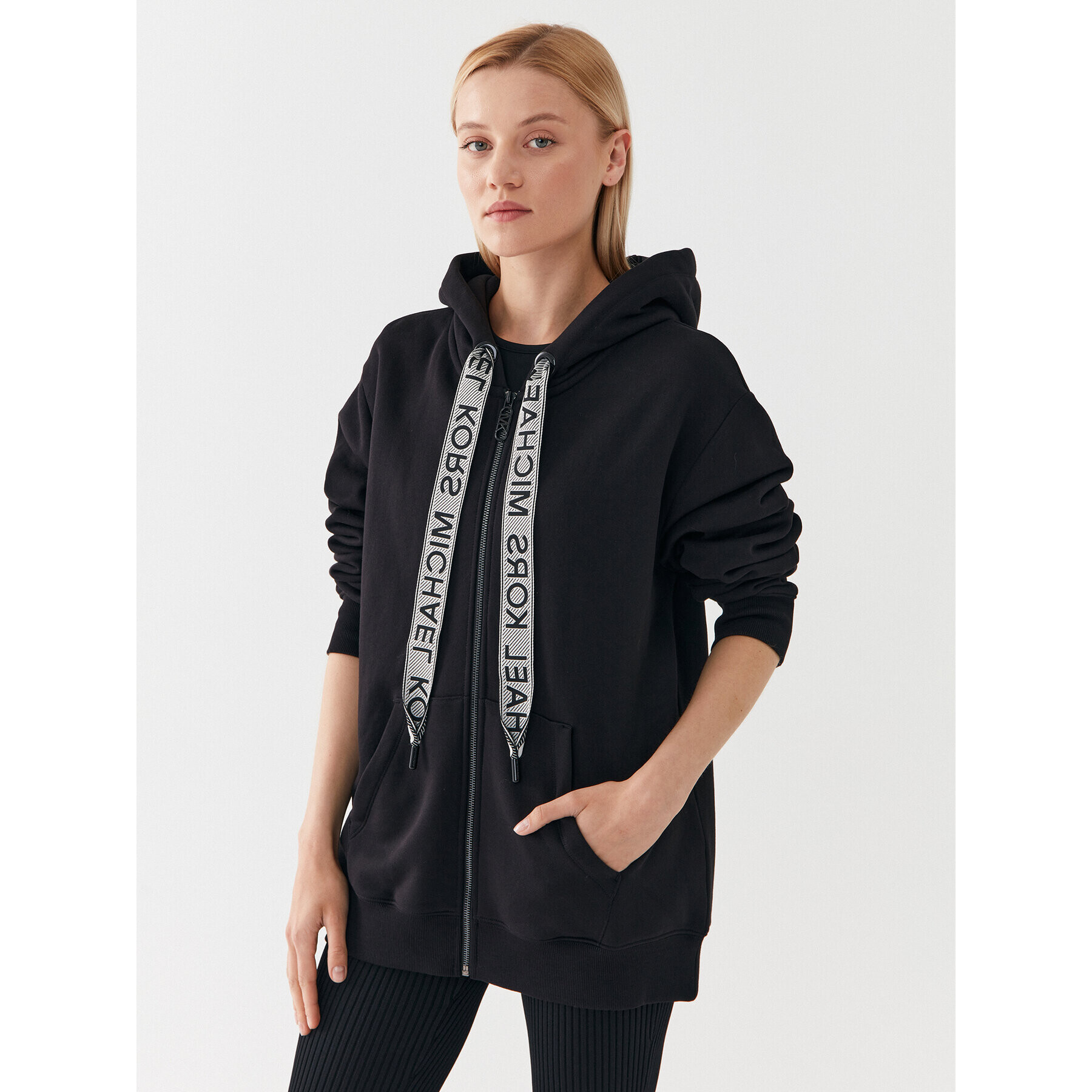 MICHAEL Michael Kors Bluză MF3513R5QU Negru Relaxed Fit - Pled.ro