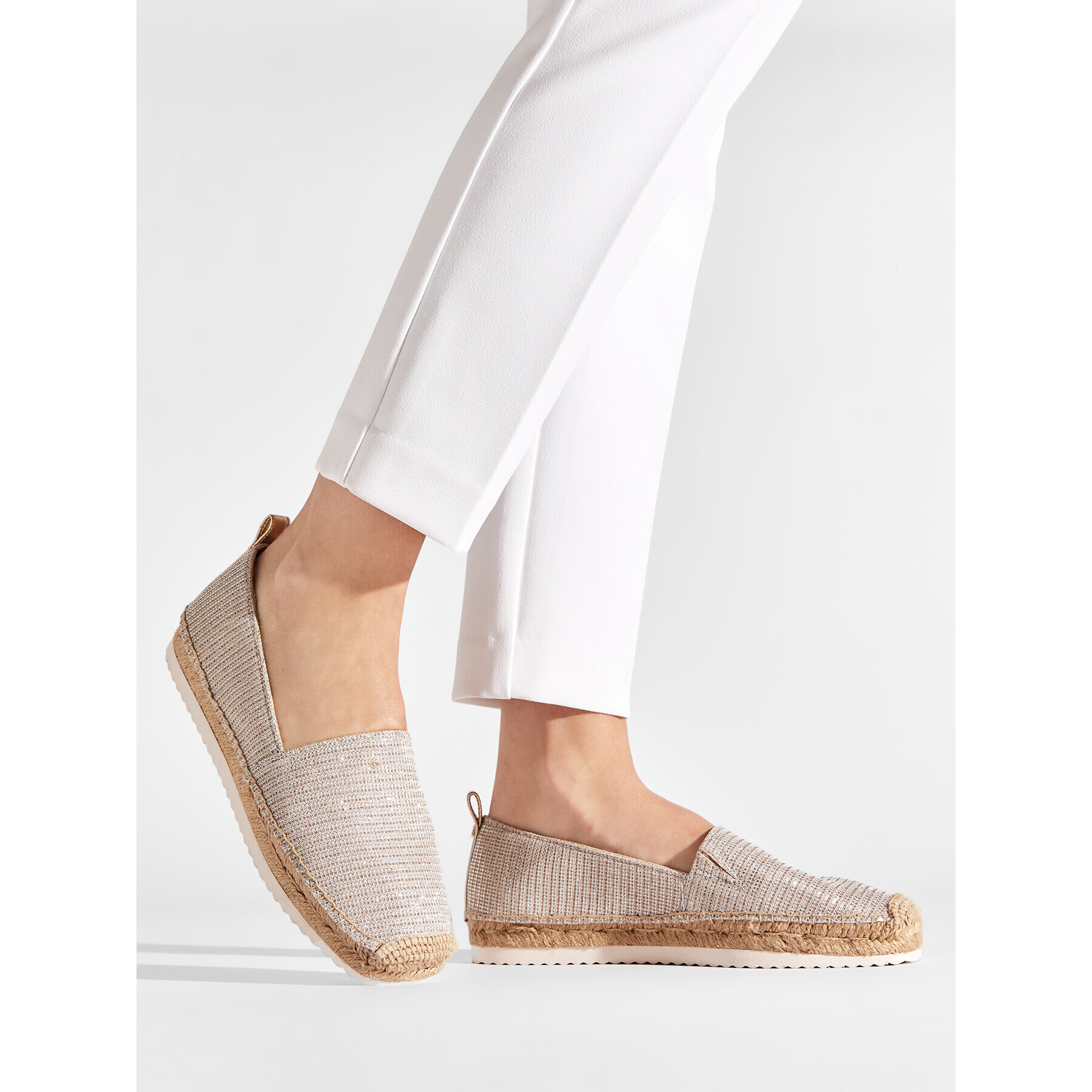 MICHAEL Michael Kors Espadrile Lenny Espadrille 40S1LNFP8D Argintiu - Pled.ro