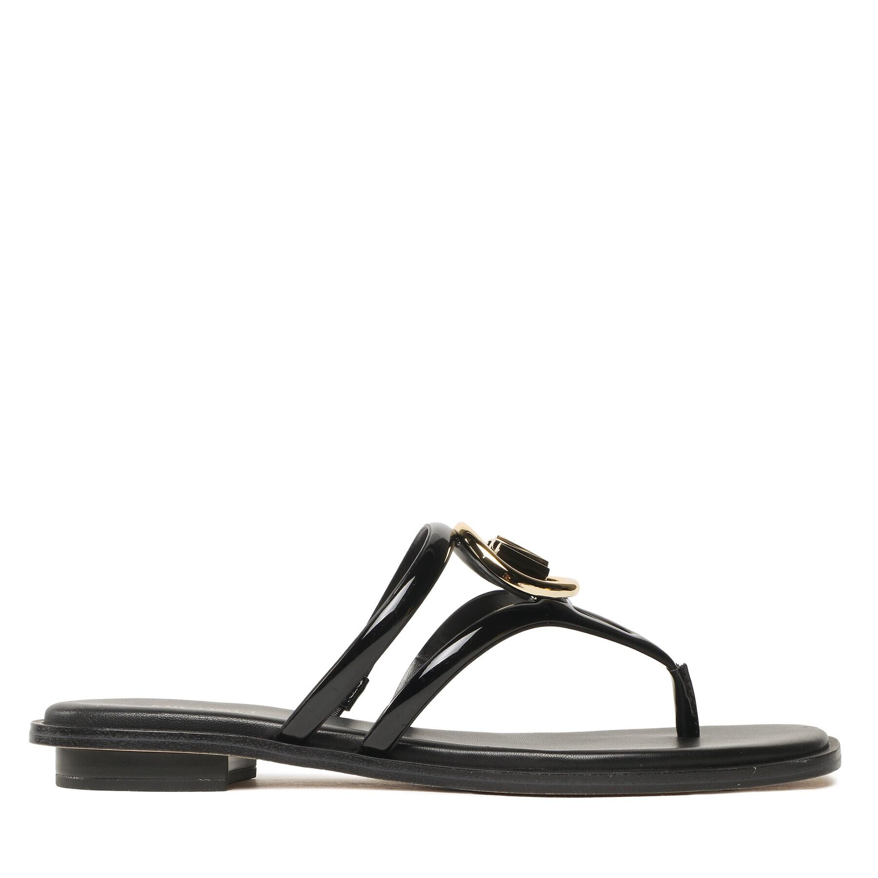 MICHAEL Michael Kors Flip flop Hampton Flat 40S3HMFS1A Negru - Pled.ro