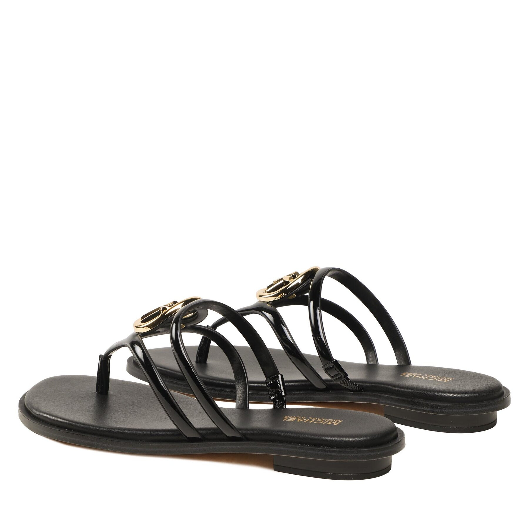 MICHAEL Michael Kors Flip flop Hampton Flat 40S3HMFS1A Negru - Pled.ro