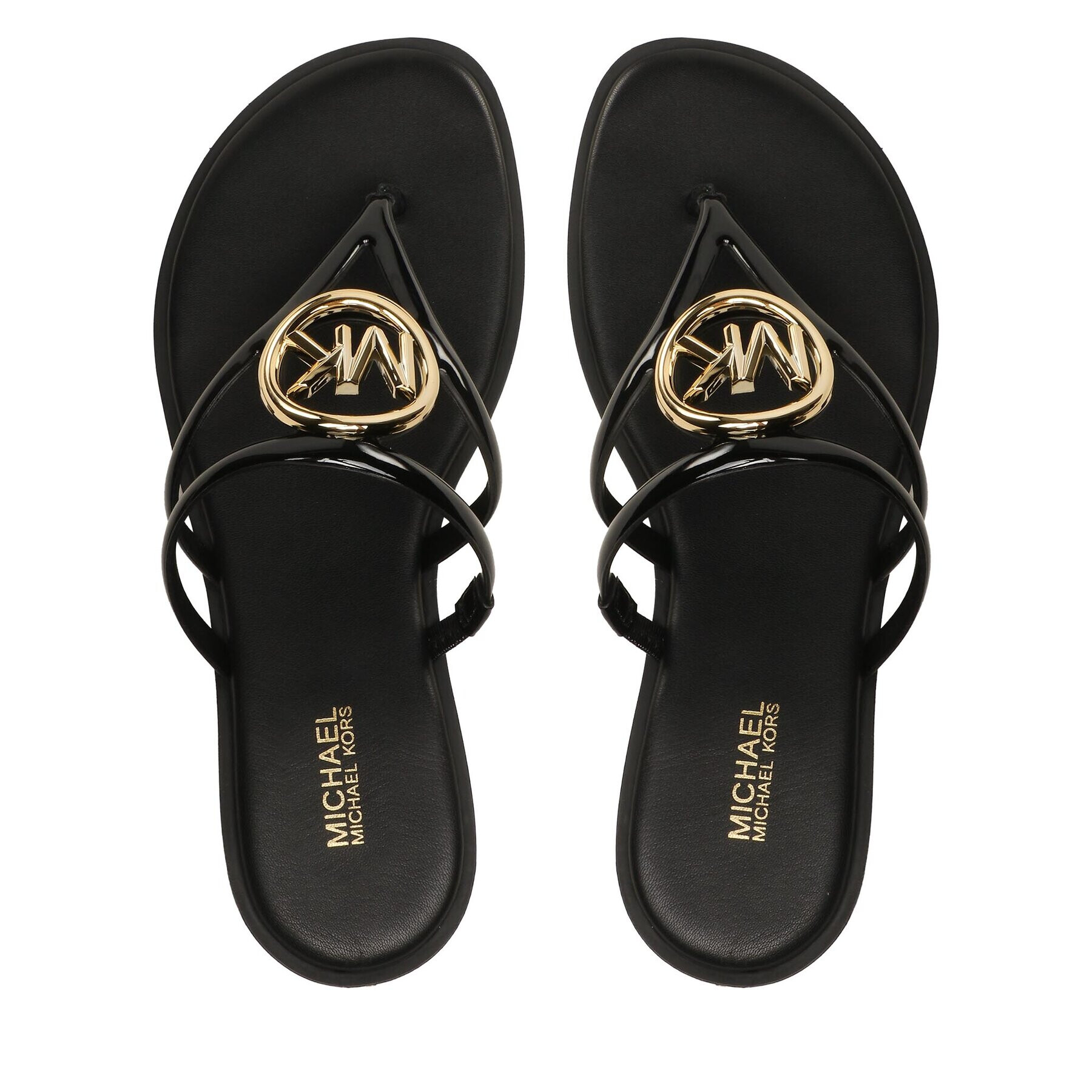 MICHAEL Michael Kors Flip flop Hampton Flat 40S3HMFS1A Negru - Pled.ro