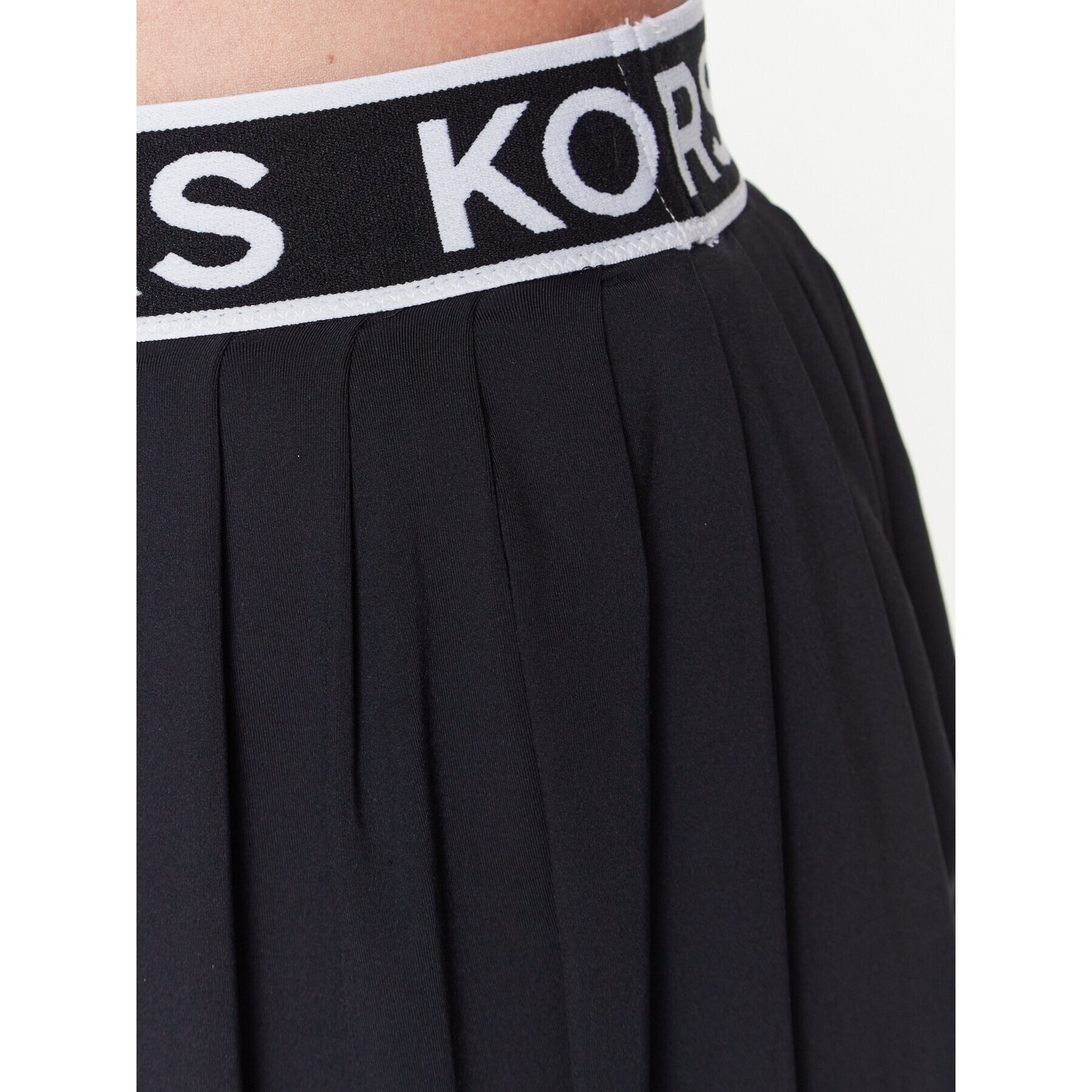 MICHAEL Michael Kors Fustă mini Logo Elastics MM2M159 Negru A-Line Fit - Pled.ro