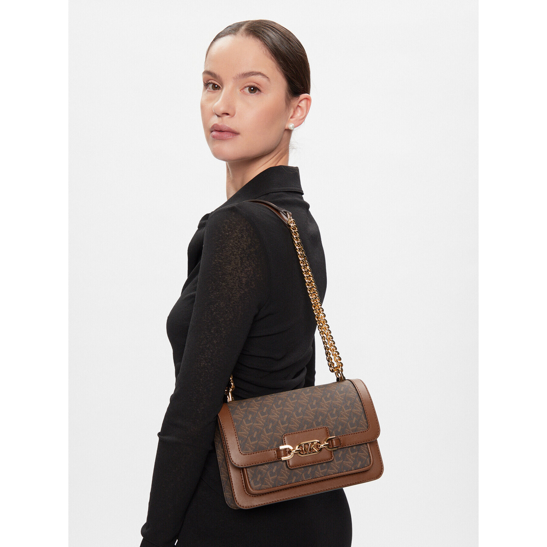 MICHAEL Michael Kors Geantă Heather 30R4G7HL3B Maro - Pled.ro