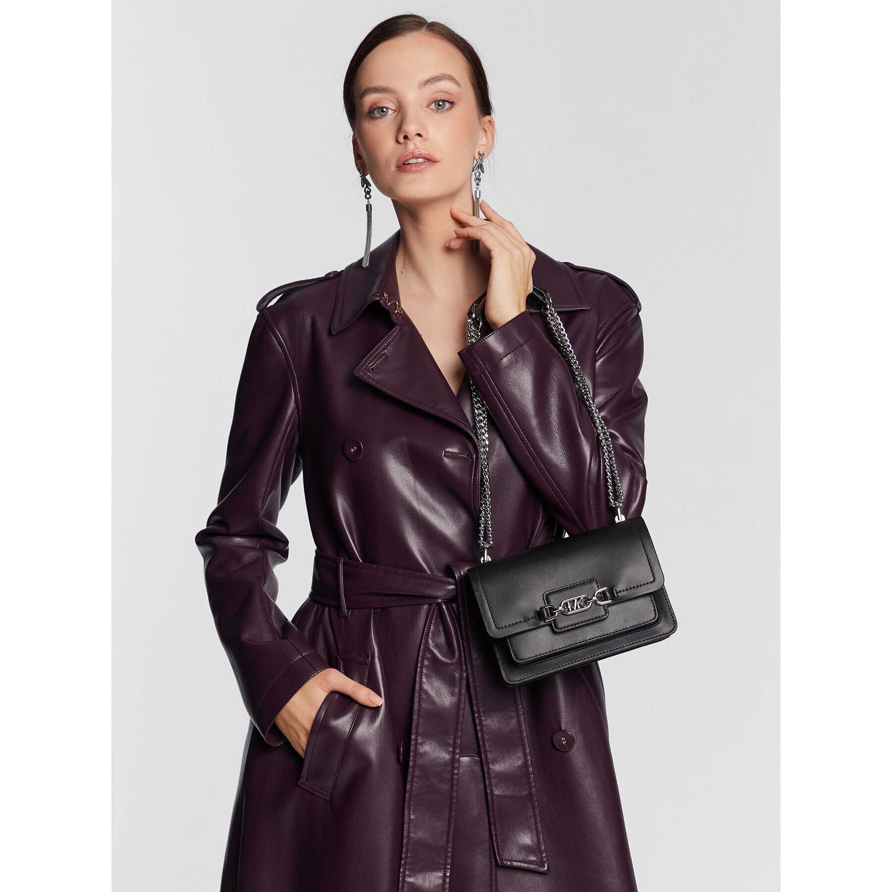 MICHAEL Michael Kors Geantă Heather 32S2S7HC0L Negru - Pled.ro